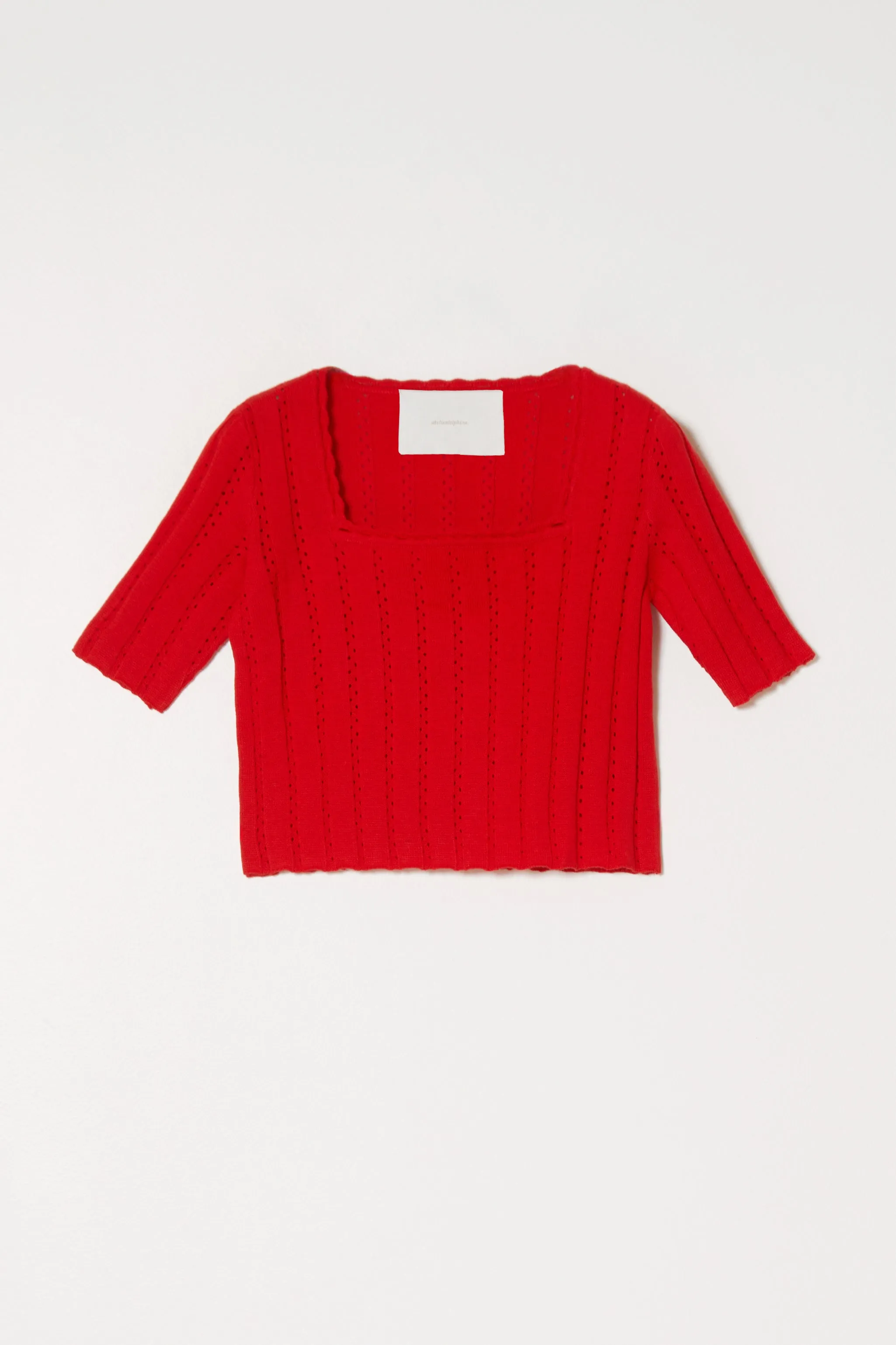 Vienna Cropped Cotton Knit Top sold by Atelier Delphine product image thumbnail 4