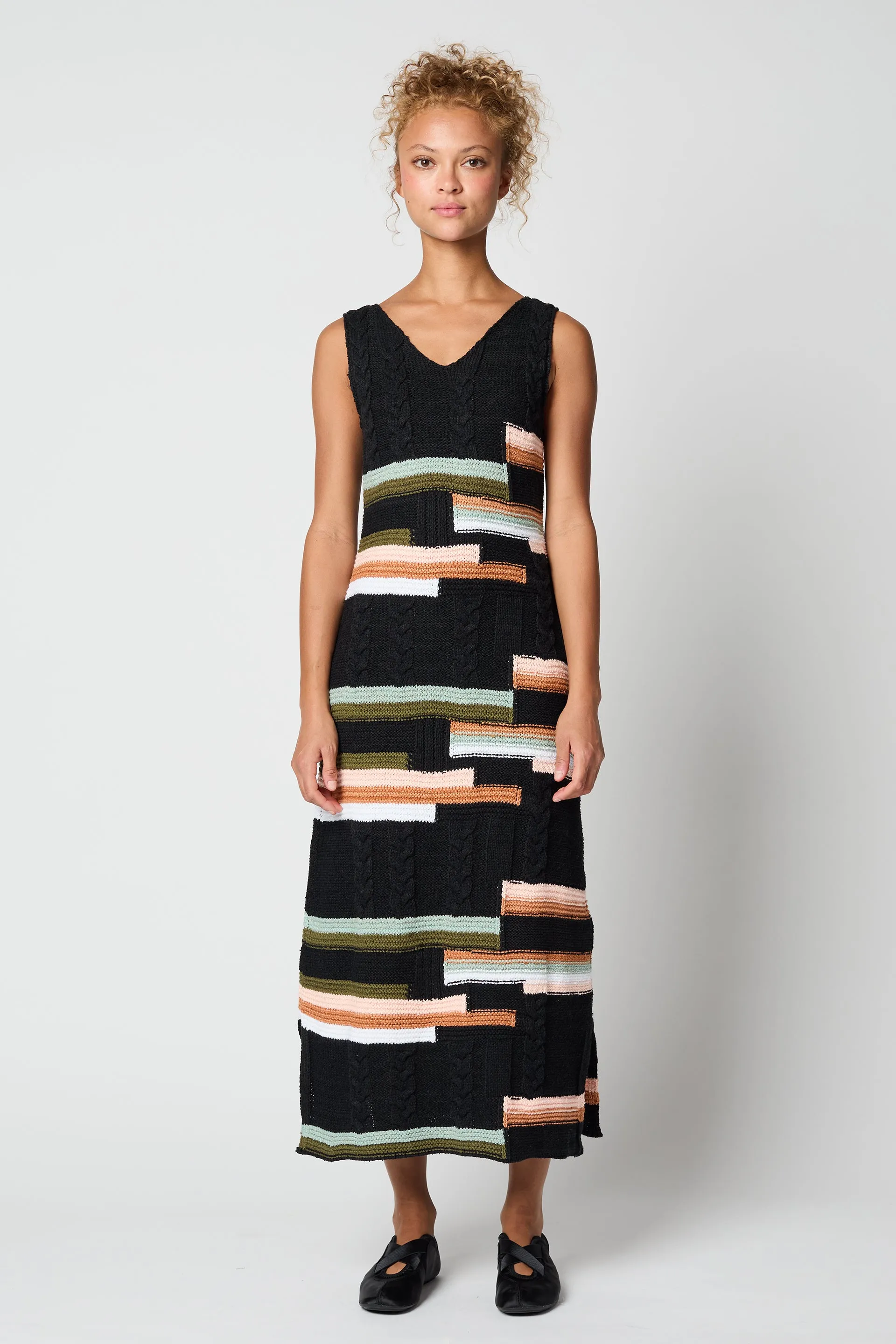 Palmer Dress Cotton Patchwork Motif Dress sold by Atelier Delphine product image thumbnail 3