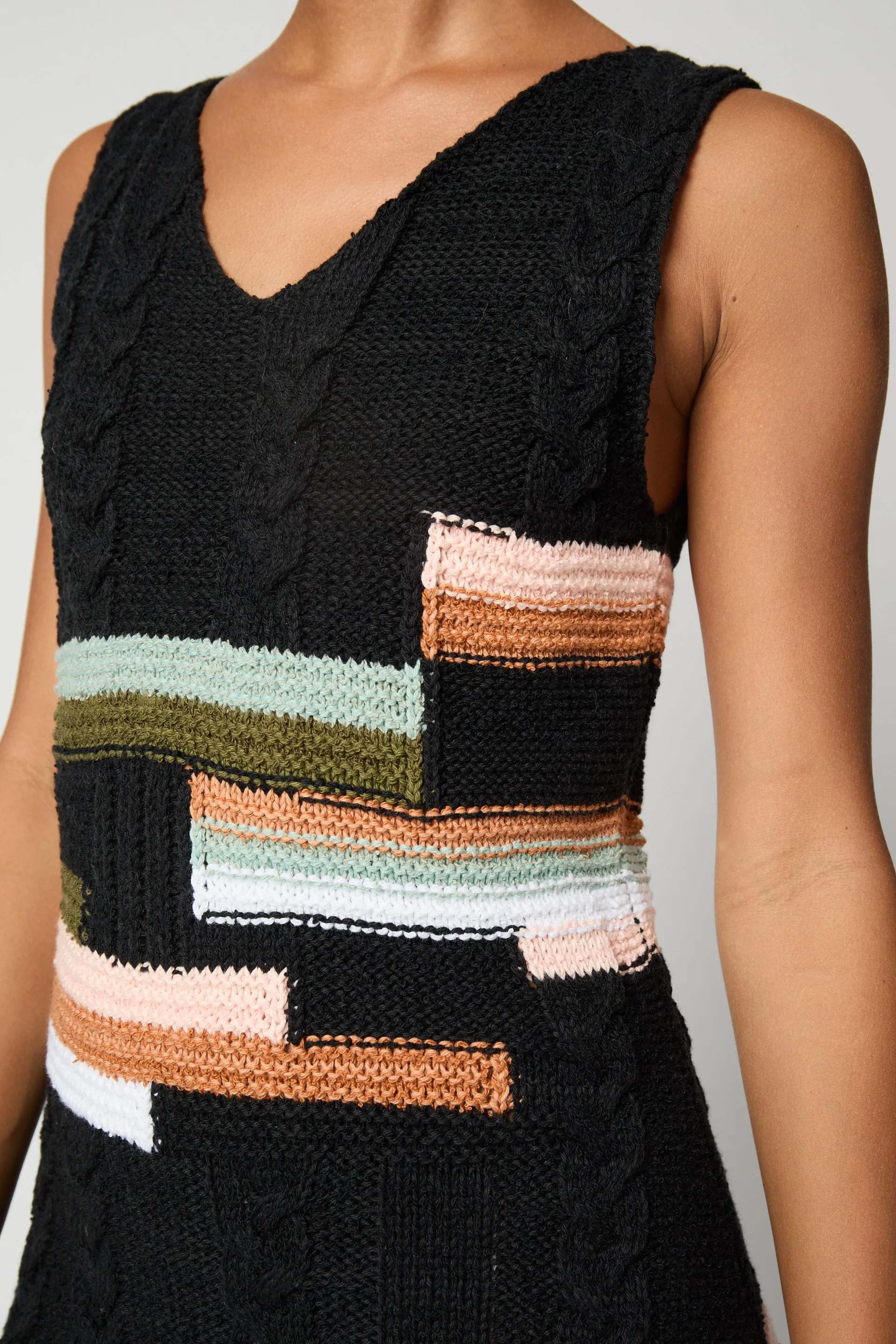 Palmer Dress Cotton Patchwork Motif Dress sold by Atelier Delphine product image thumbnail 4