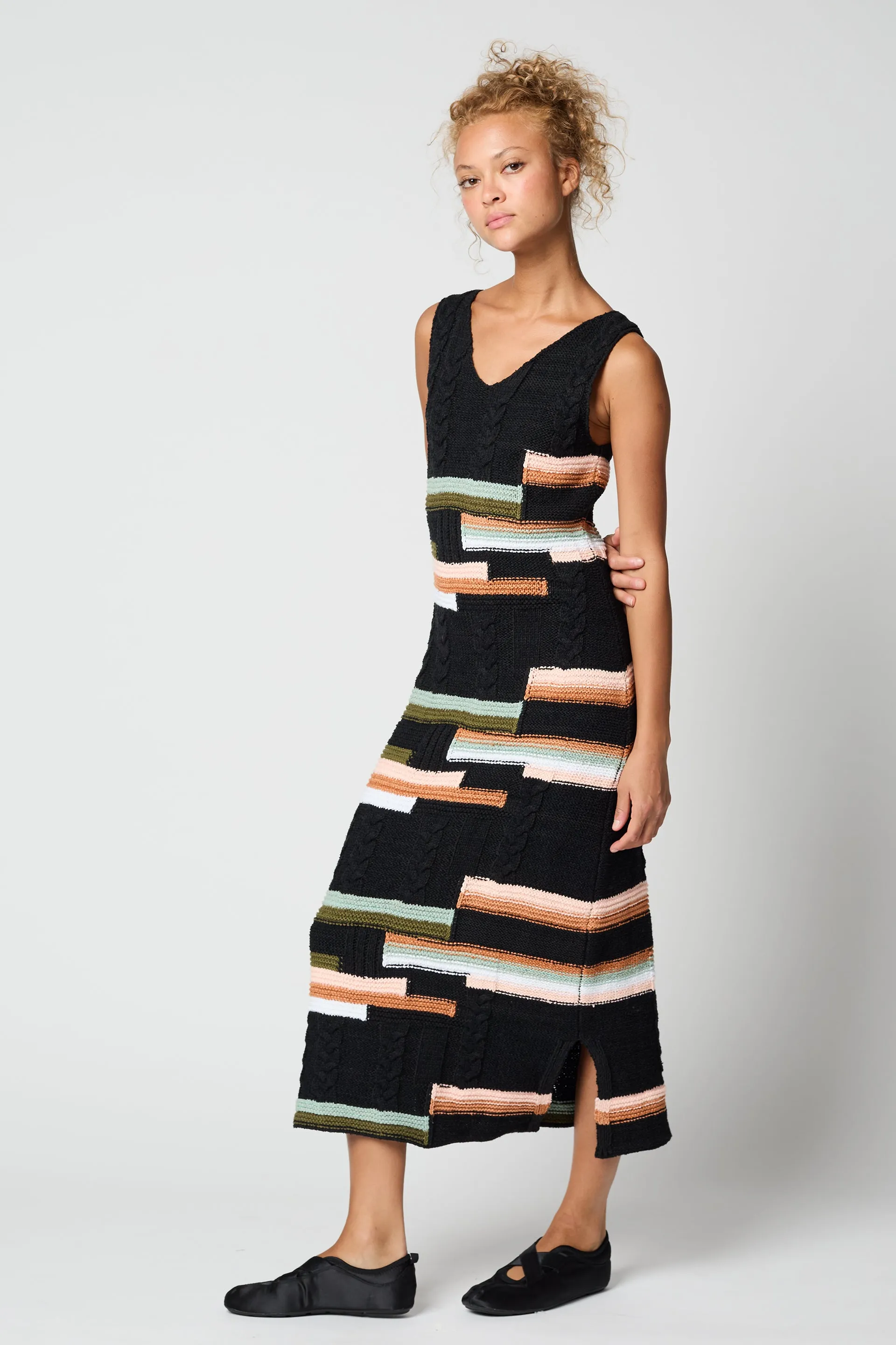 Palmer Dress Cotton Patchwork Motif Dress sold by Atelier Delphine product image thumbnail 2