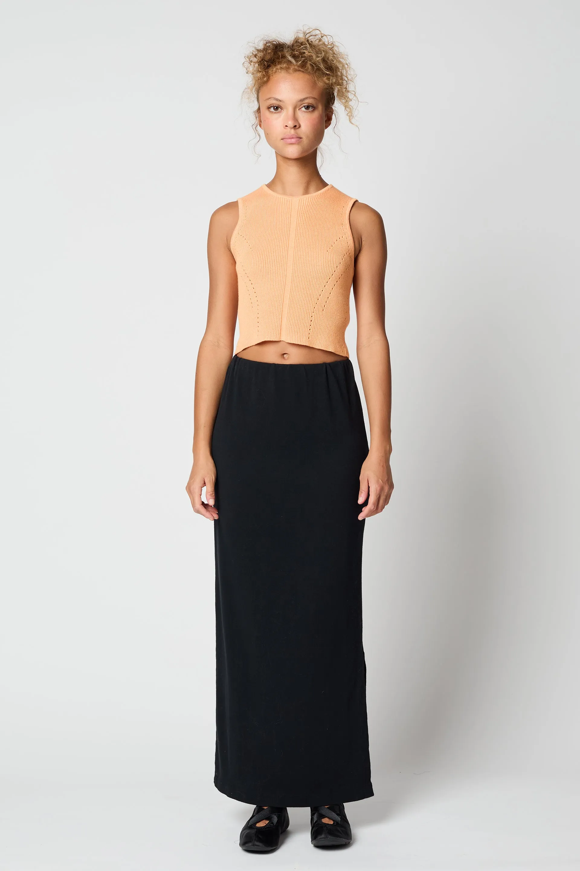 Maxi Skirt in Organic Cotton Jersey sold by Atelier Delphine