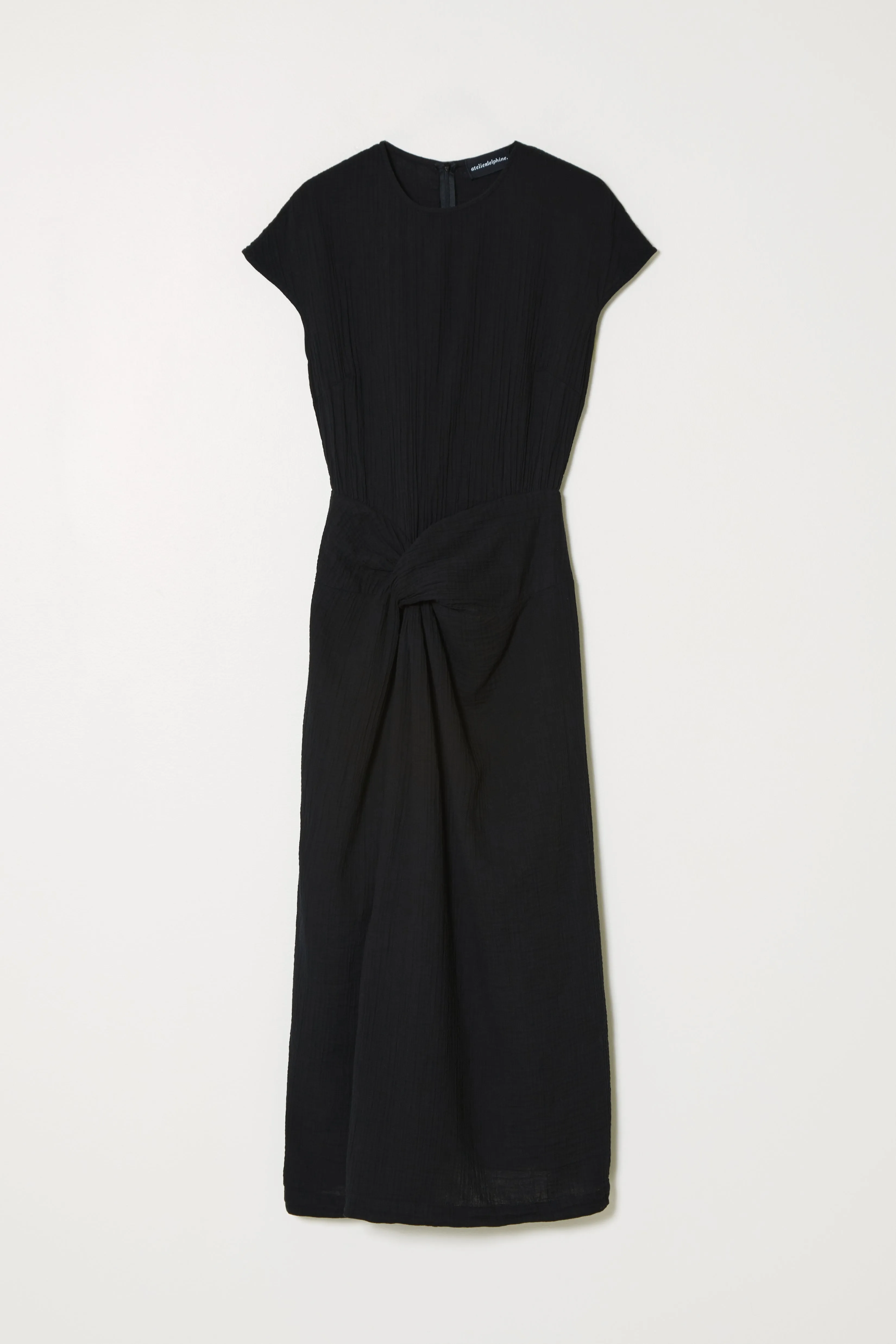 Sartre Dress in Organic Crinkled Cotton sold by Atelier Delphine product image thumbnail 3