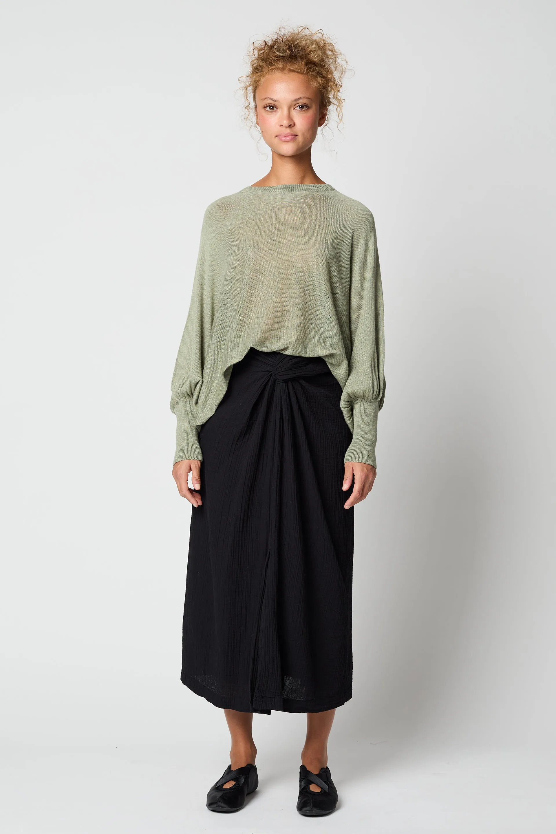 Handkerchief Skirt in Crinkled Cotton sold by Atelier Delphine product image thumbnail 4