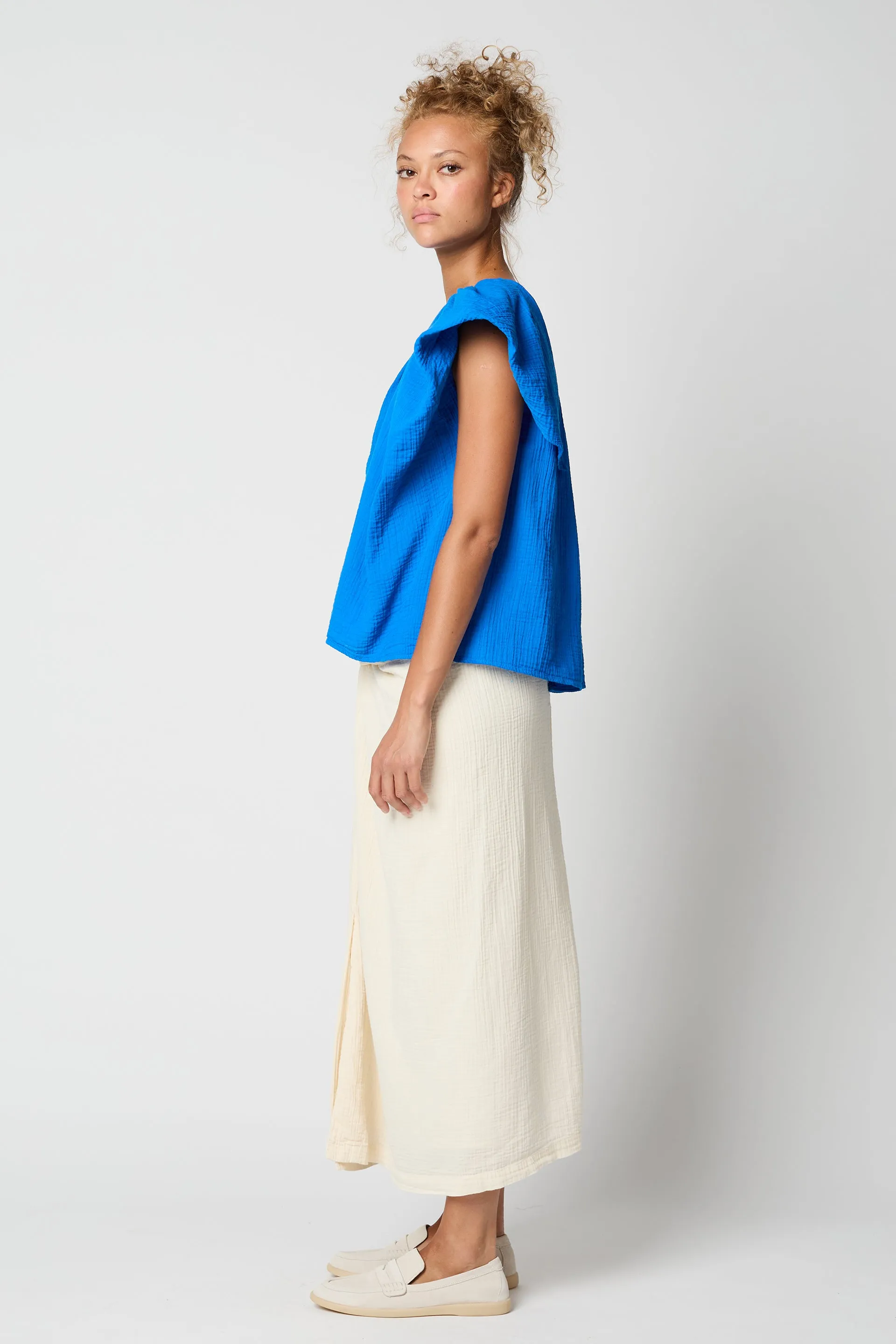 Cacie Top in Organic Crinkled Cotton sold by Atelier Delphine product image thumbnail 2