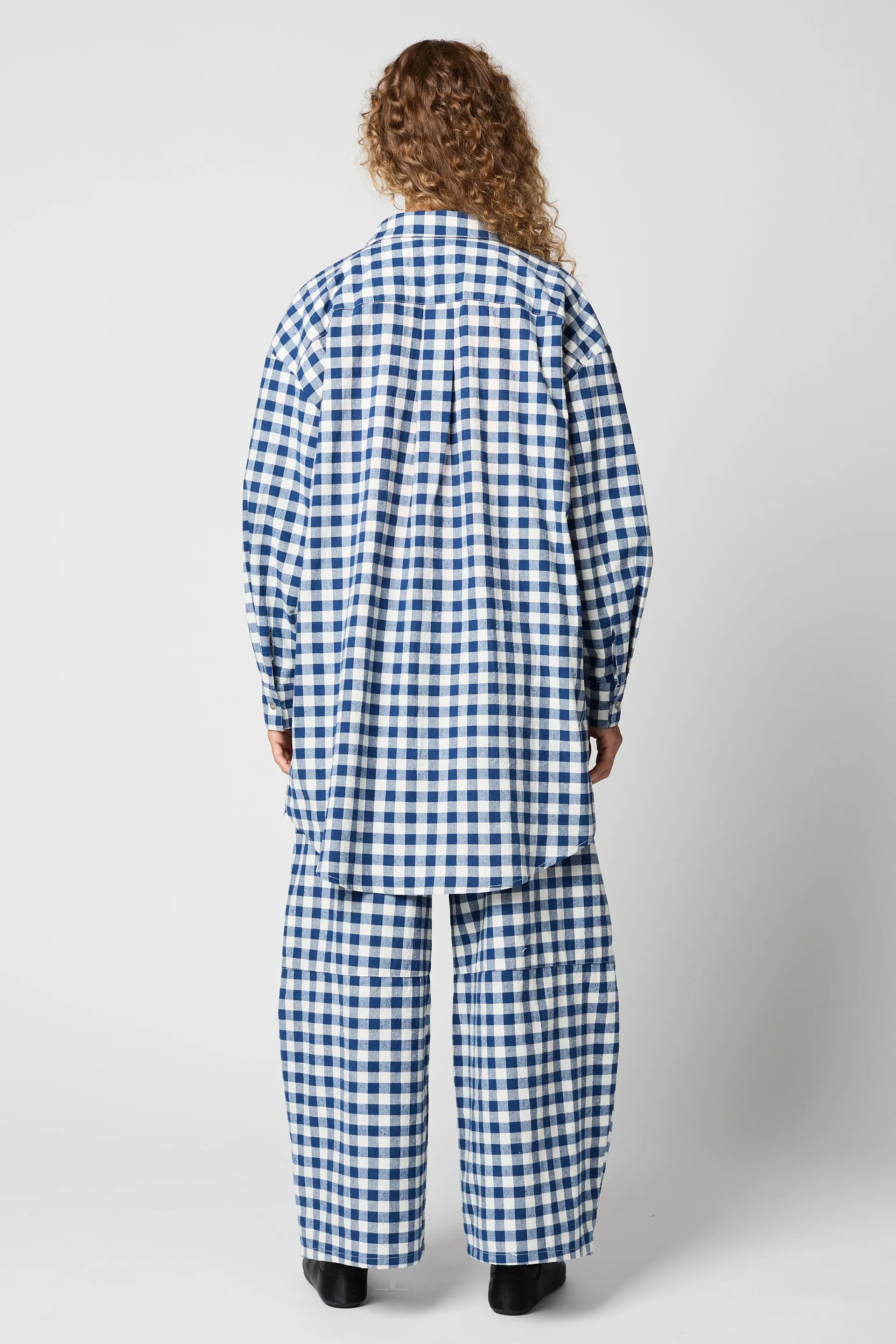Oversized Overlay in Gingham Raw Silk sold by Atelier Delphine product image thumbnail 4