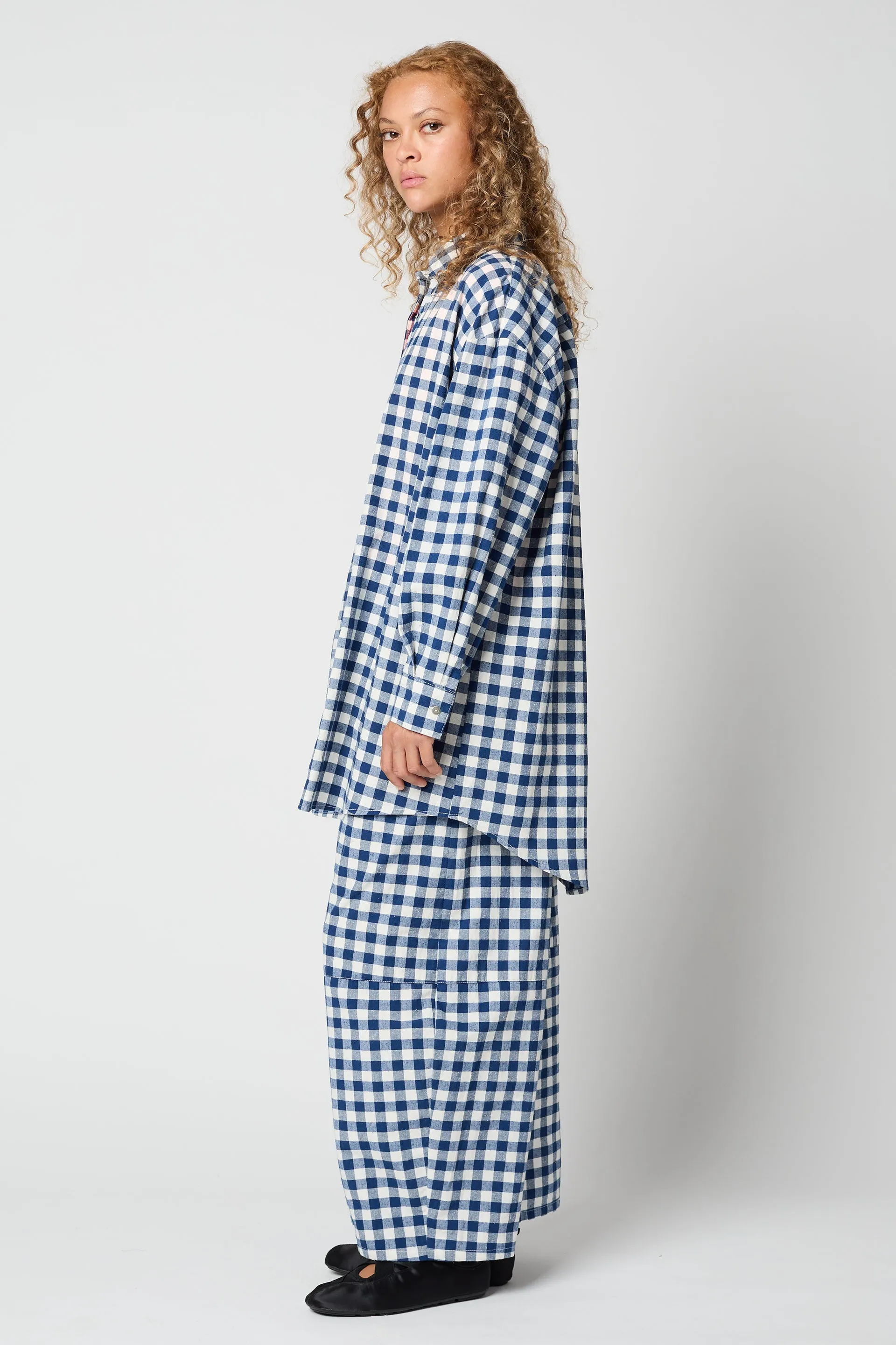 Oversized Overlay in Gingham Raw Silk sold by Atelier Delphine product image thumbnail 3