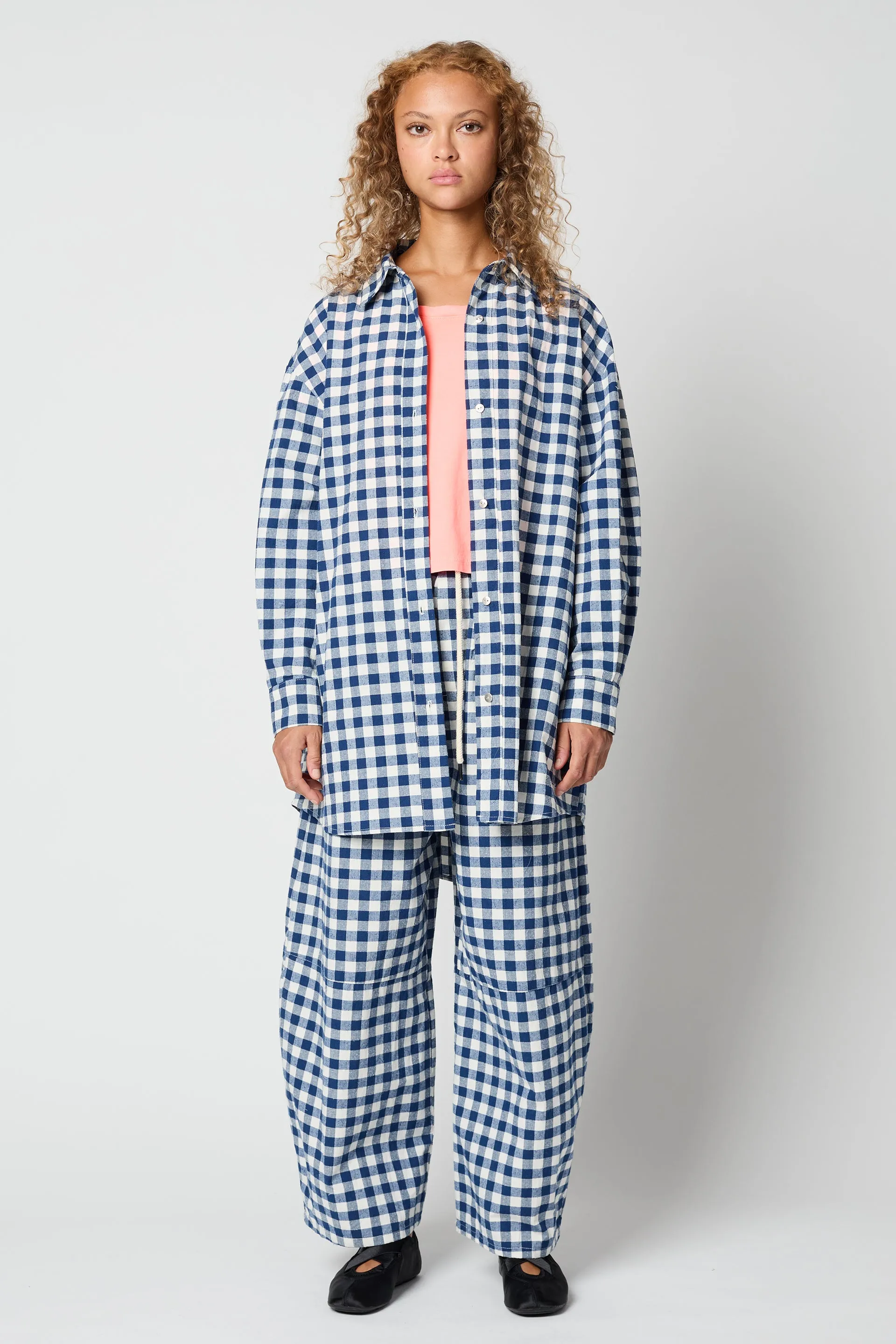 Oversized Overlay in Gingham Raw Silk sold by Atelier Delphine product image thumbnail 2