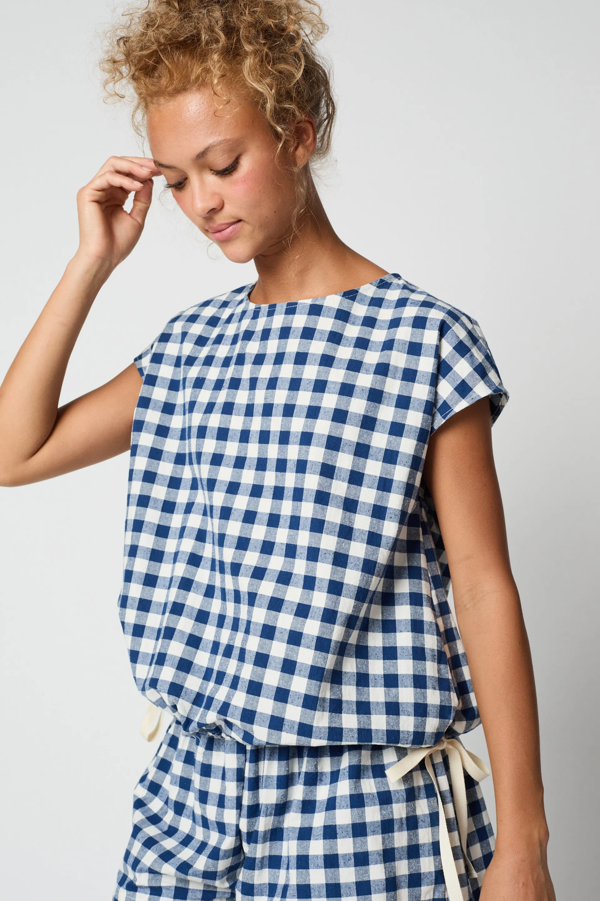 Gaia Top in Raw Silk Cotton Blend sold by Atelier Delphine product image thumbnail 4