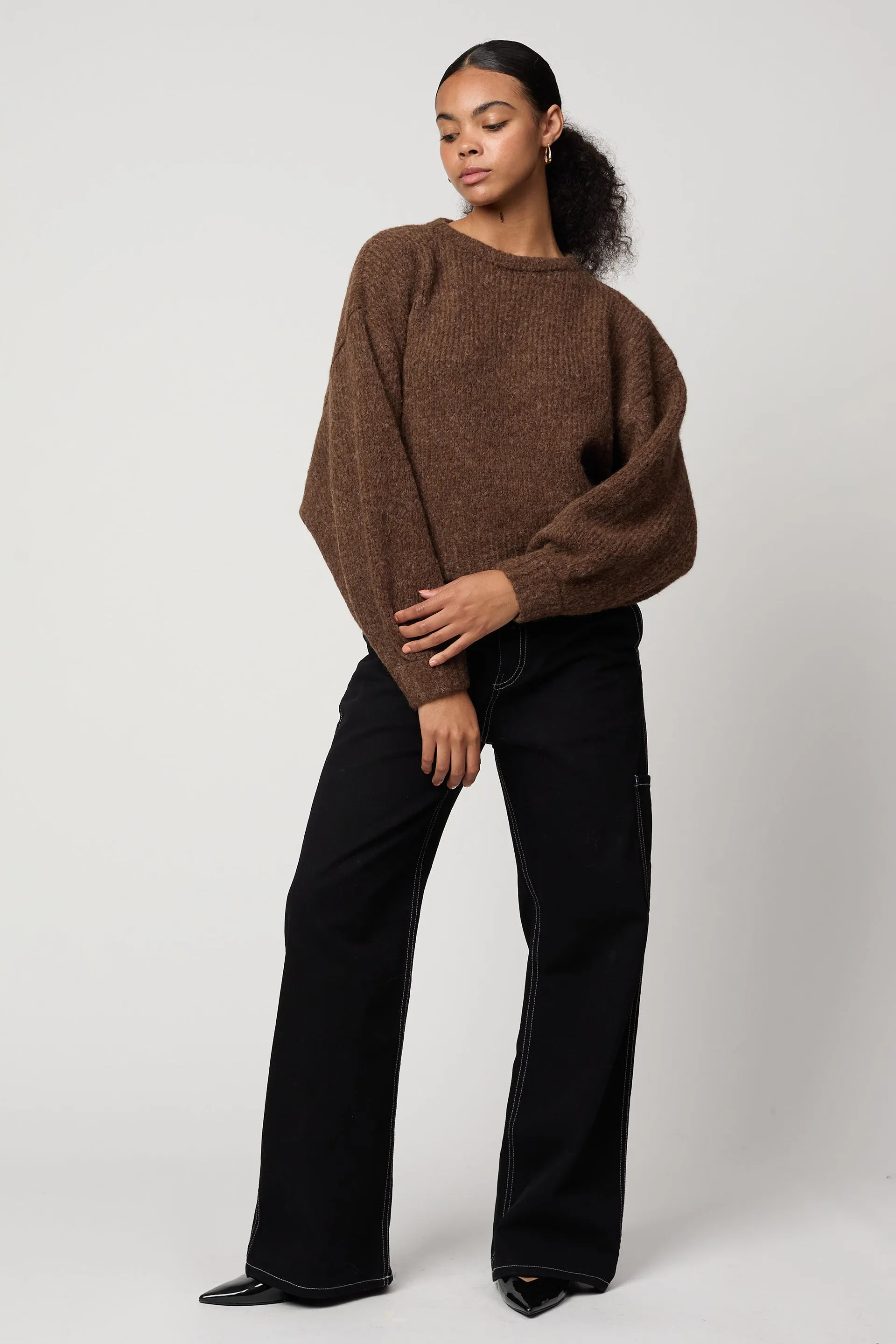 *PRE-ORDER 4/21 - BALLOON SLEEVE SWEATER IN ELECTRIC LAVENDER sold by Atelier Delphine product image thumbnail 4