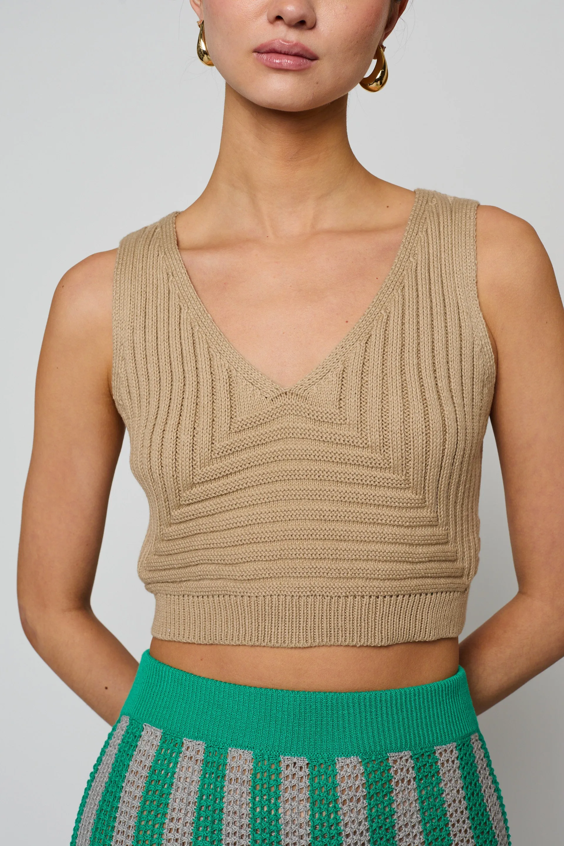 CROPPED RIB TOP sold by Atelier Delphine product image thumbnail 2