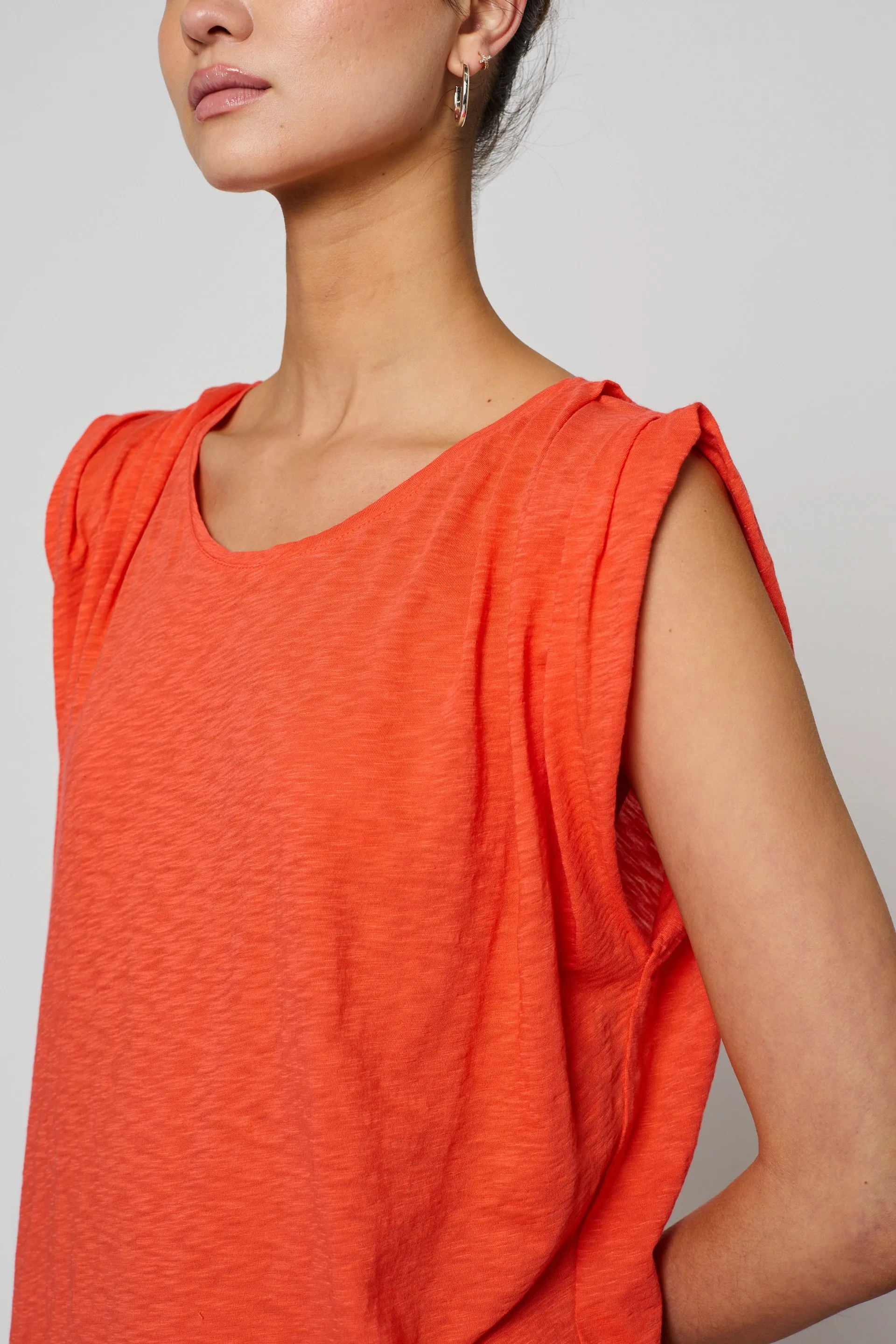 Rolled Sleeve Tunic in Supima Slub Cotton sold by Atelier Delphine product image thumbnail 4