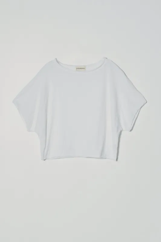 Raw Edge Tee in Supima Slub Organic Cotton sold by Atelier Delphine