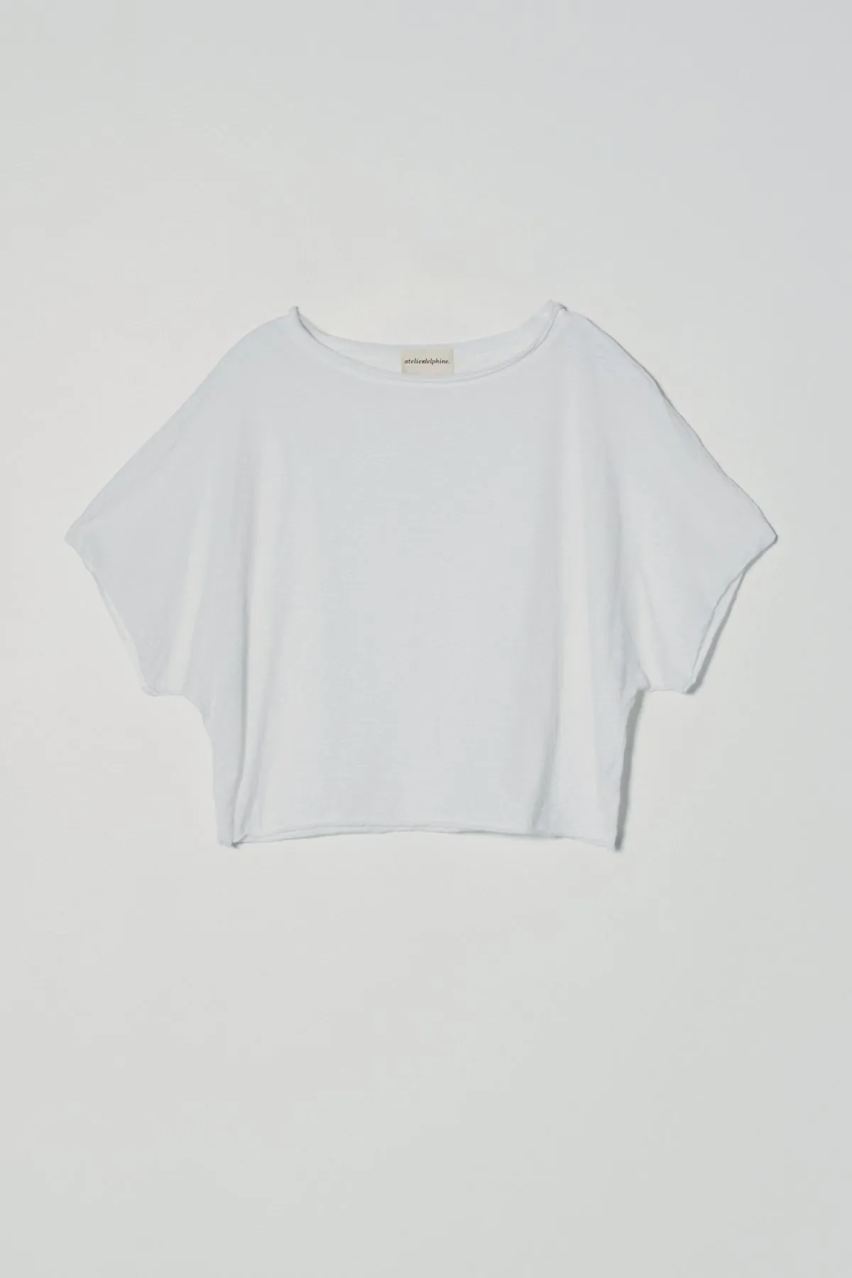 Raw Edge Tee in Supima Slub Organic Cotton sold by Atelier Delphine