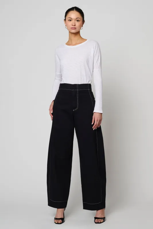 Dolman Long Sleeve Tee in Slub Organic Supima Cotton sold by Atelier Delphine