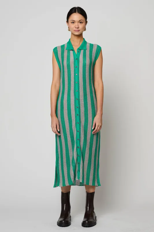 Knit Shirt Dress in Viscose Cotton Blend made by Atelier Delphine