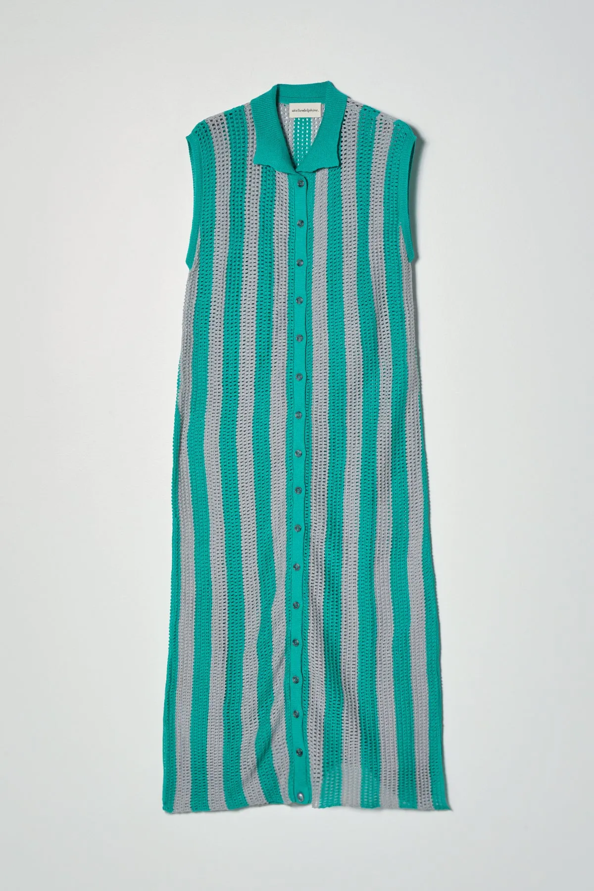 Knit Shirt Dress in Viscose Cotton Blend sold by Atelier Delphine product image thumbnail 5