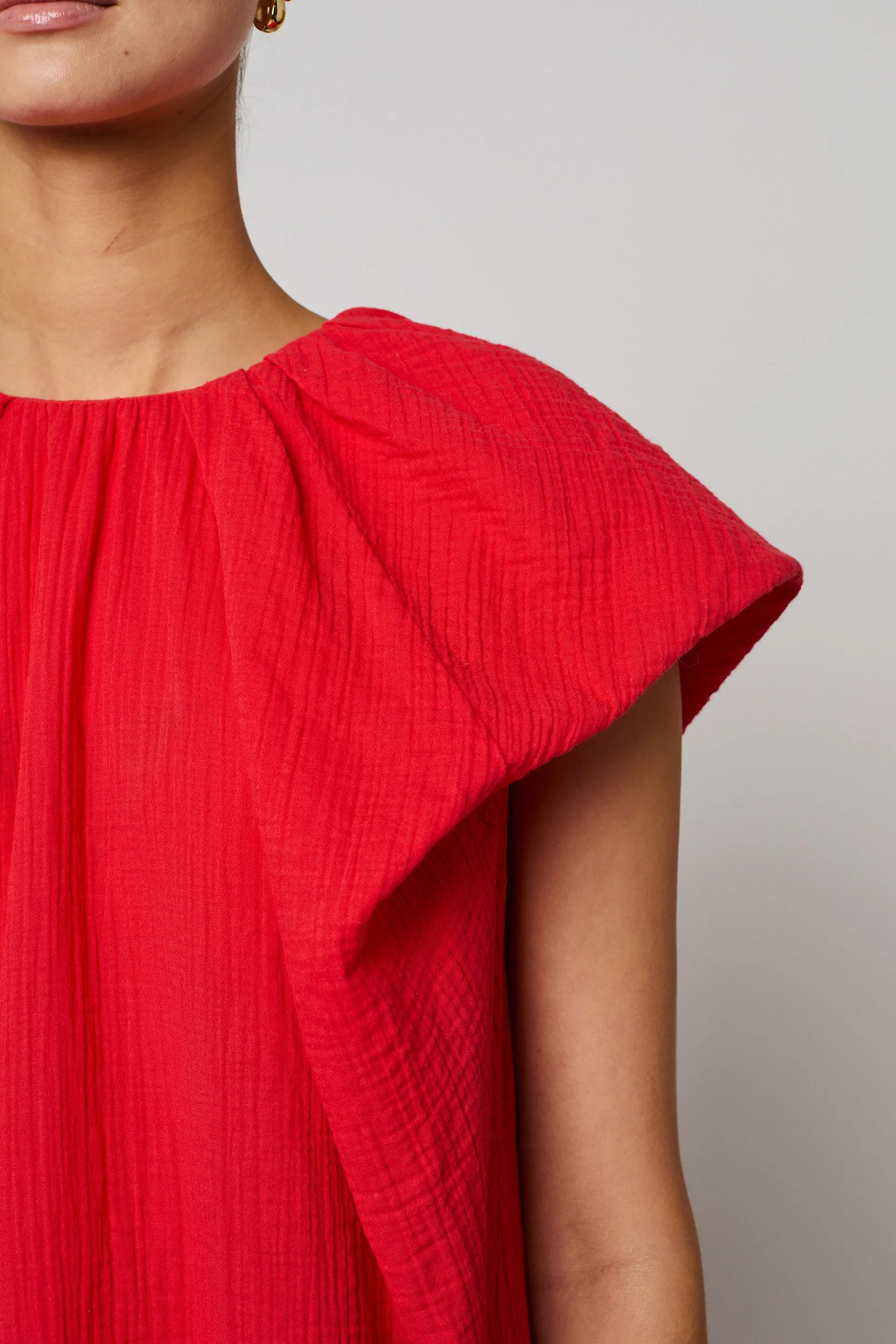 Cacie Dress in Organic Crinkled Cotton sold by Atelier Delphine product image thumbnail 3