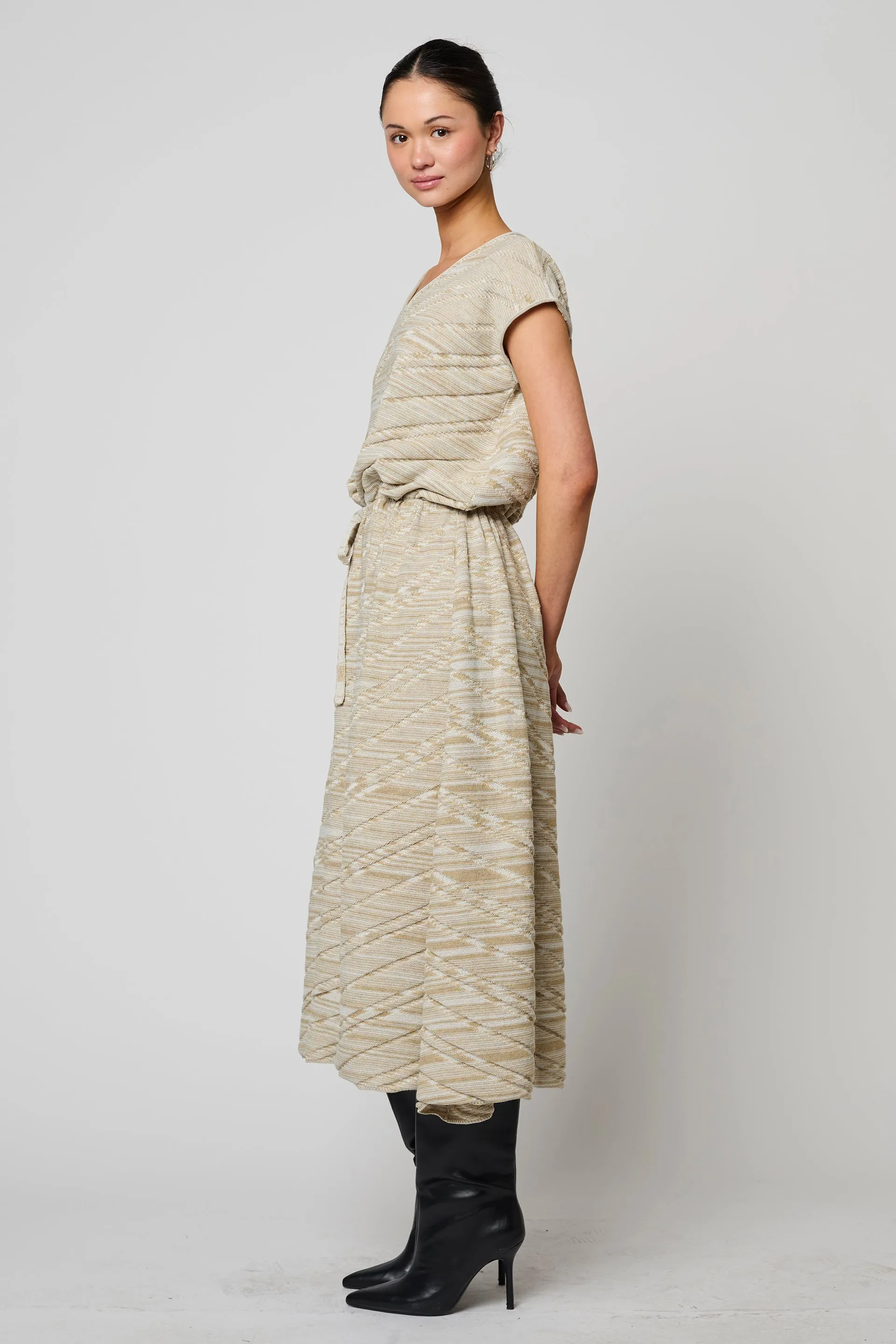 Relaxed Long Boxy Dress with tie sold by Atelier Delphine product image thumbnail 4