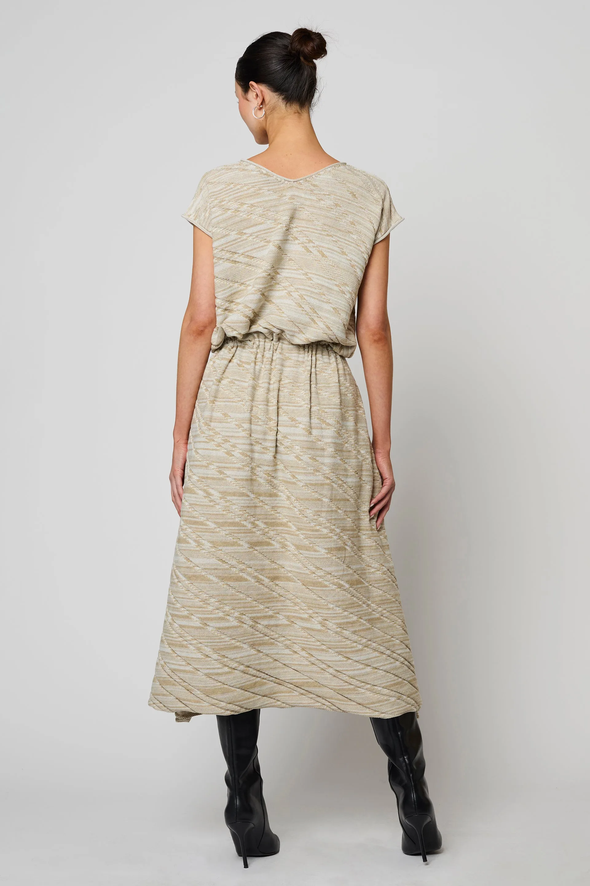 Relaxed Long Boxy Dress with tie sold by Atelier Delphine product image thumbnail 5