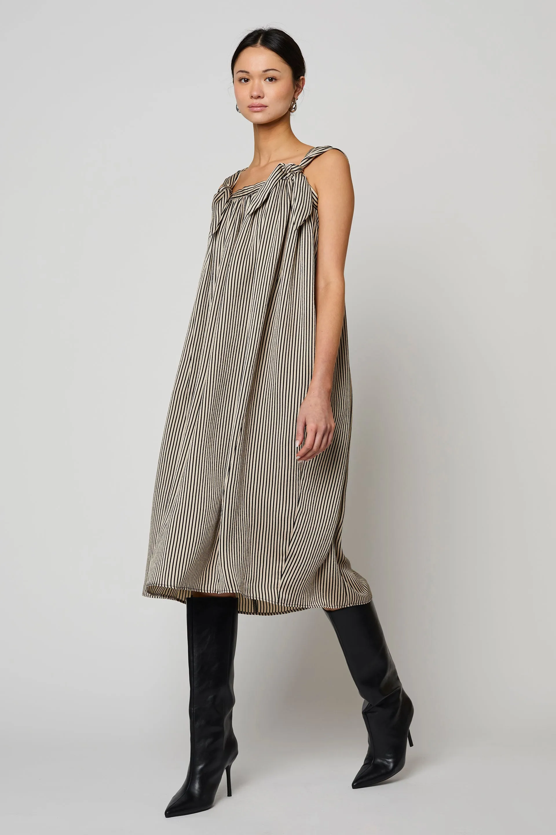 Adraste Hammered Satin Stripe Dress sold by Atelier Delphine product image thumbnail 2