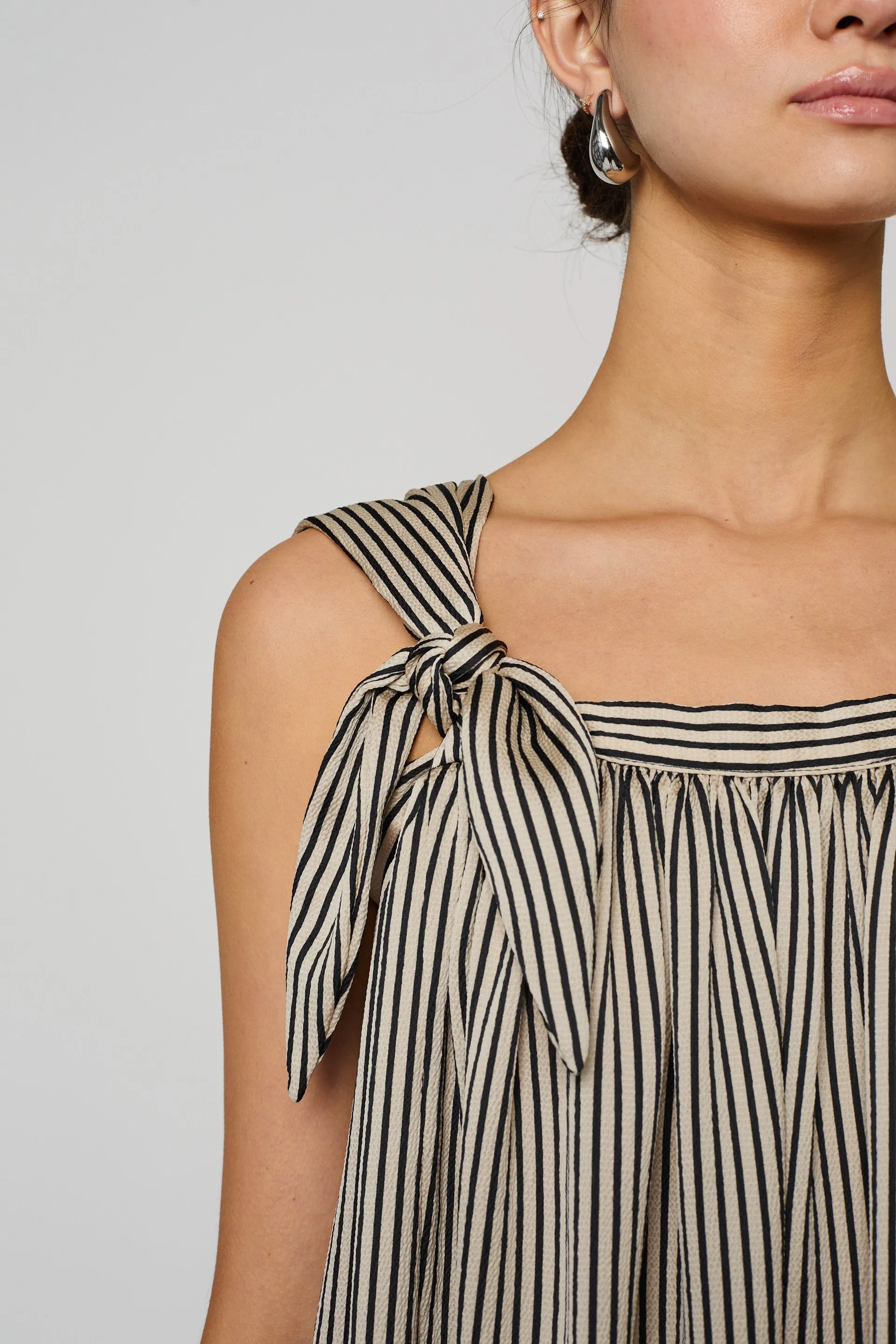 Adraste Hammered Satin Stripe Dress sold by Atelier Delphine product image thumbnail 4