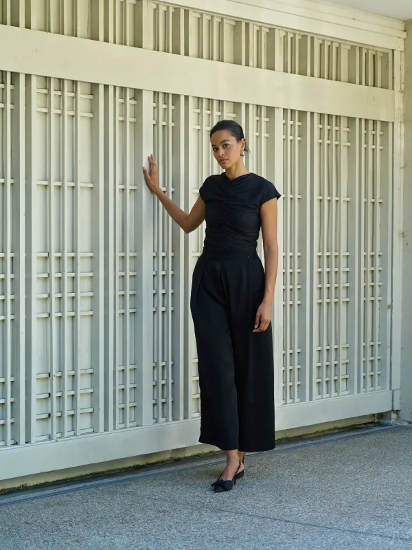 ASYMMETRICAL WIDE TROUSER sold by Atelier Delphine