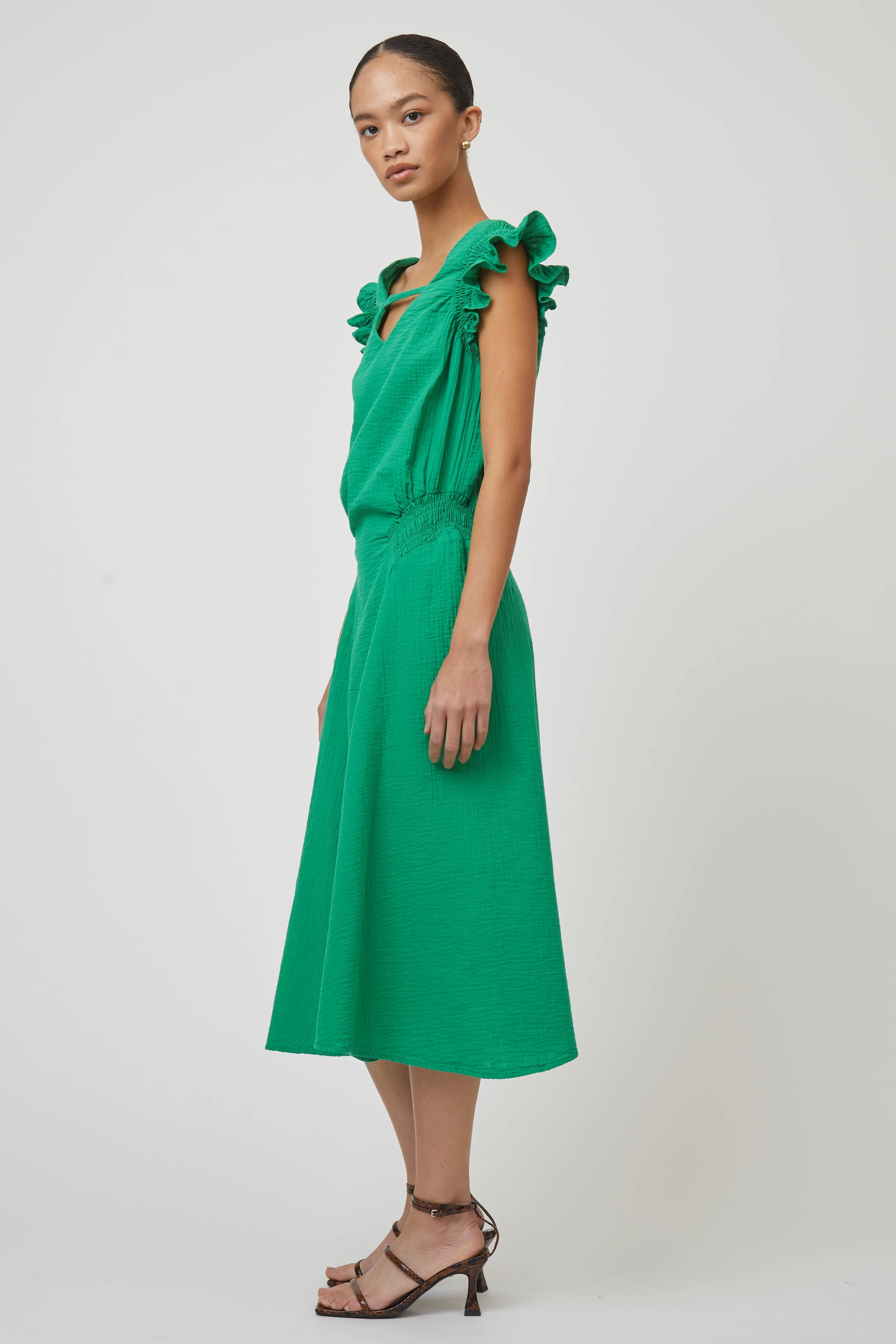 Juni Dress in Crinkled Cotton sold by Atelier Delphine product image thumbnail 3