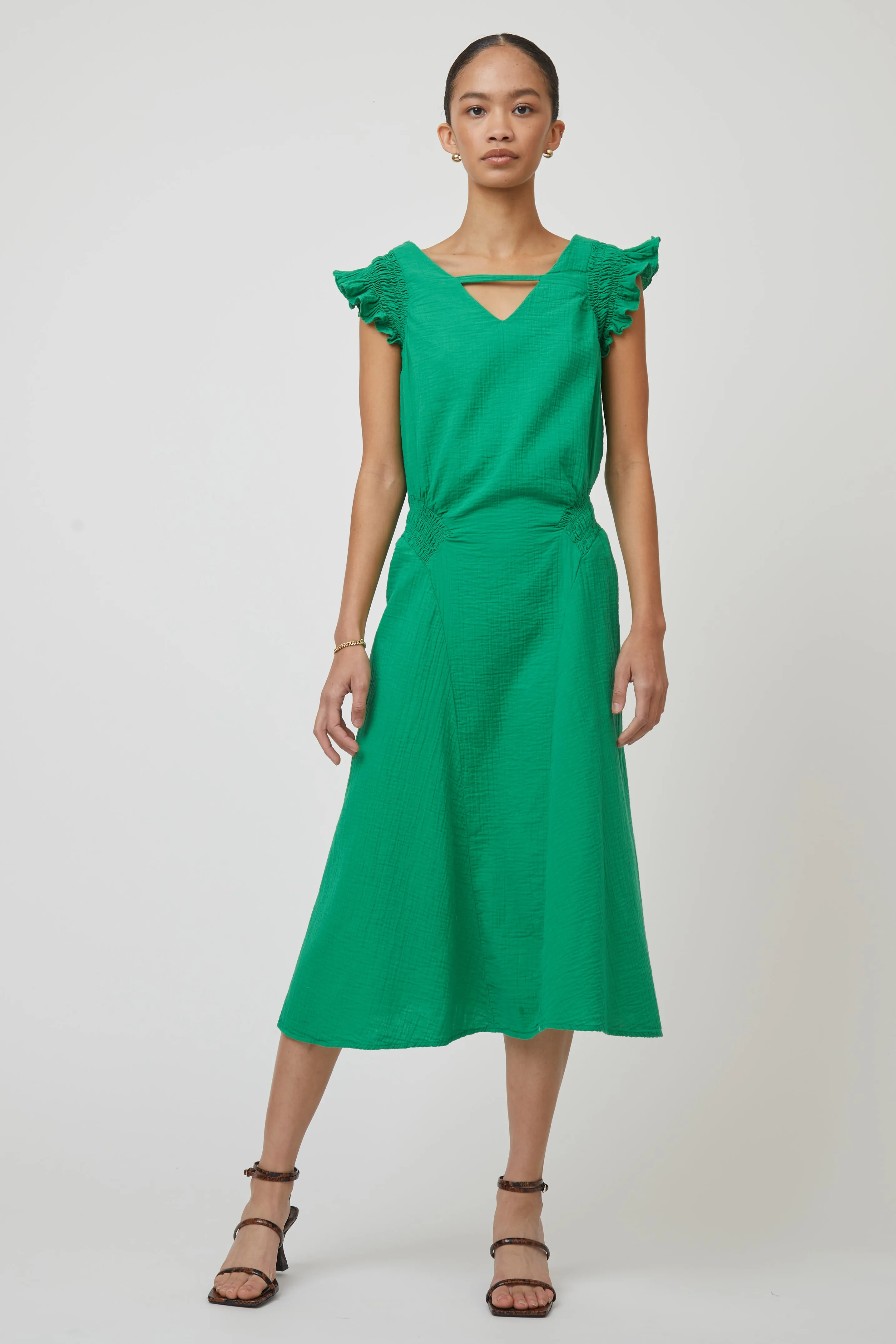 Juni Dress in Crinkled Cotton sold by Atelier Delphine product image thumbnail 2