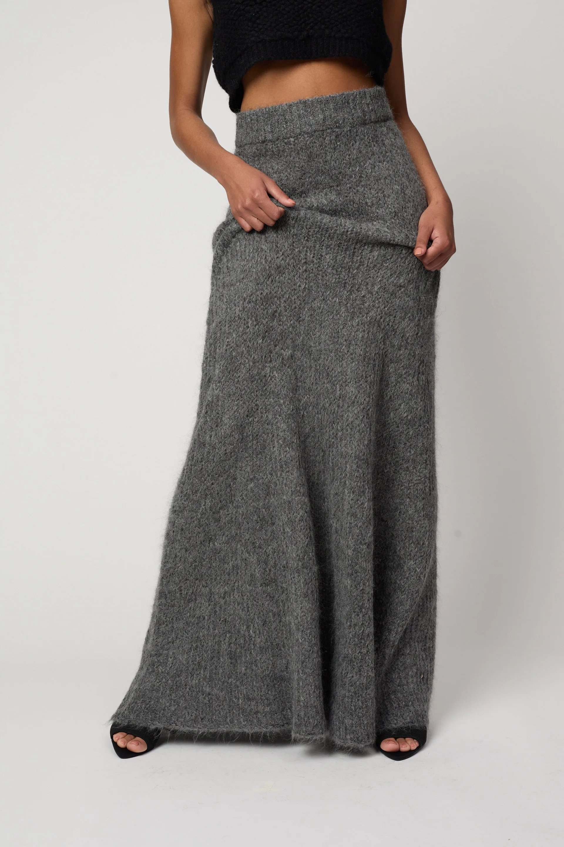 Clancy Skirt in Suri Alpaca Airy Knit sold by Atelier Delphine product image thumbnail 5