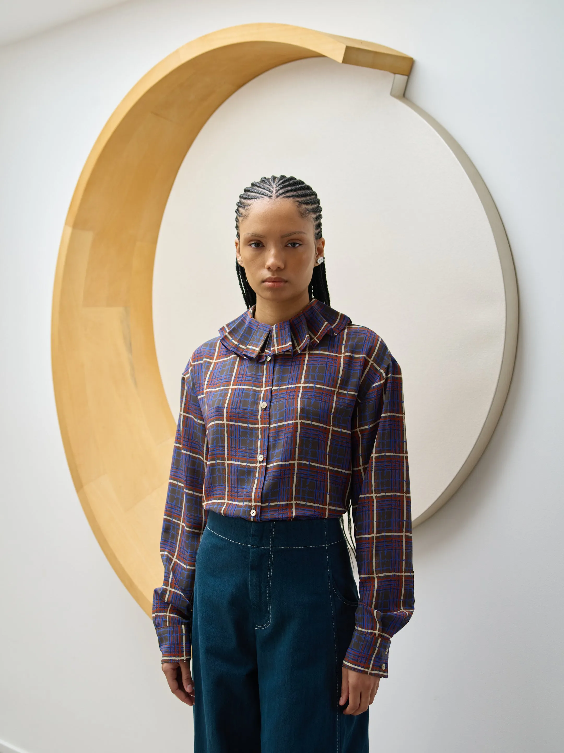 Georgia Pleated Collar Blouse sold by Atelier Delphine product image thumbnail 3