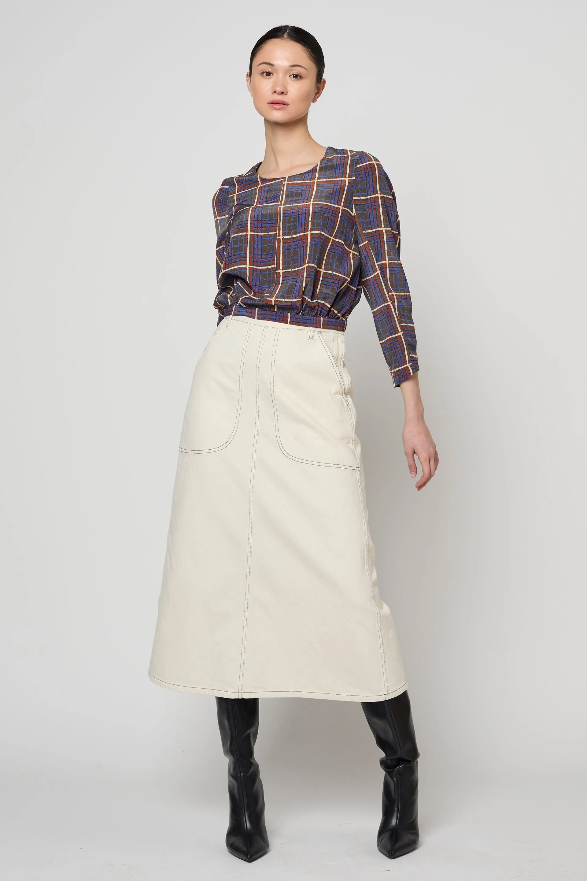 Brigitte Blouse in Satin Prints sold by Atelier Delphine product image thumbnail 3