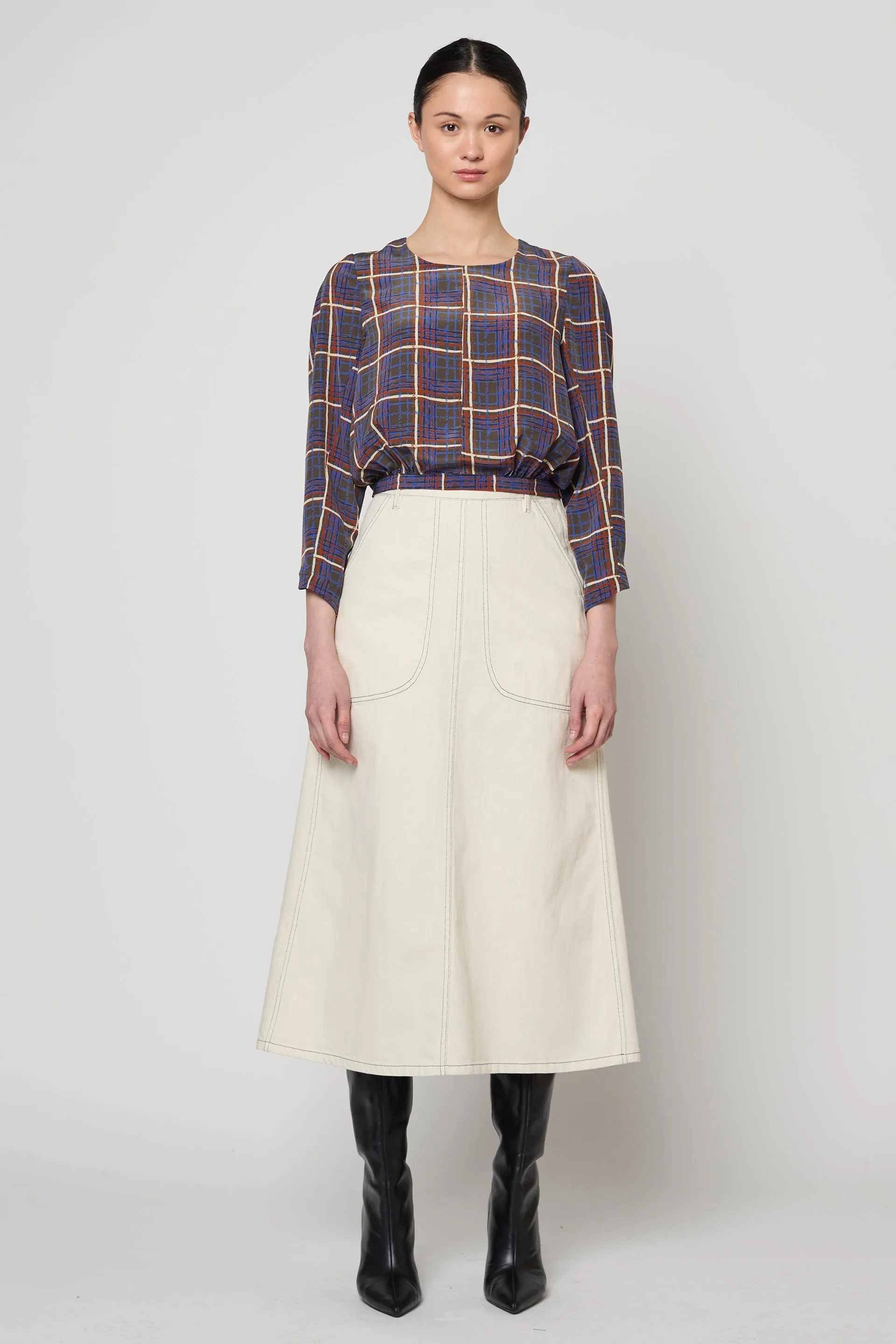 Brigitte Blouse in Satin Prints sold by Atelier Delphine product image thumbnail 2