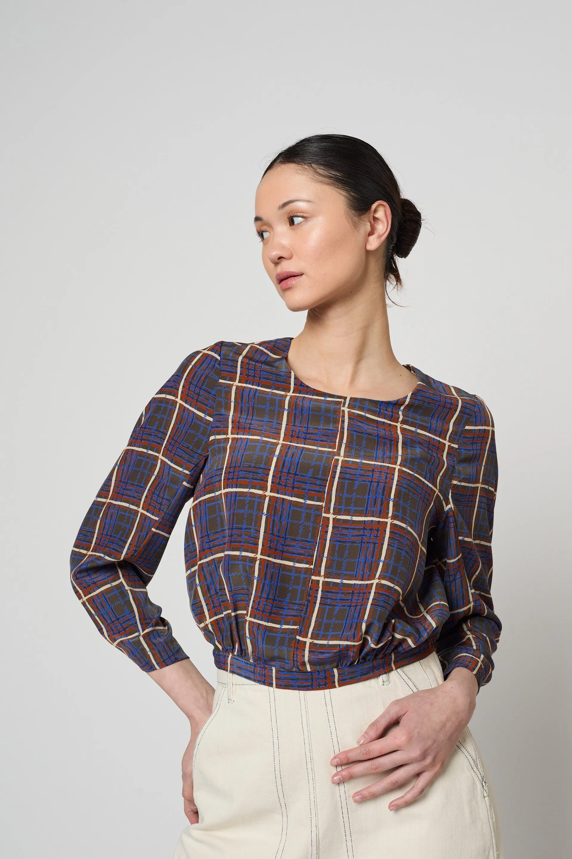 Brigitte Blouse in Satin Prints sold by Atelier Delphine product image thumbnail 5