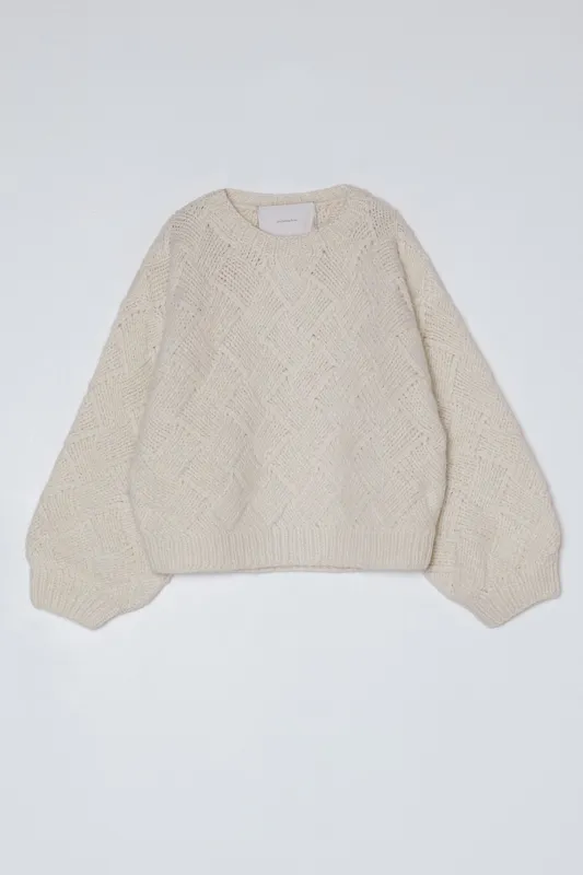 BALLOON SLEEVE SWEATER ENTRELAC sold by Atelier Delphine