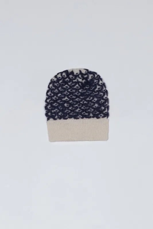 Moroccan Tile Knitting Alpaca Beanie made by Atelier Delphine