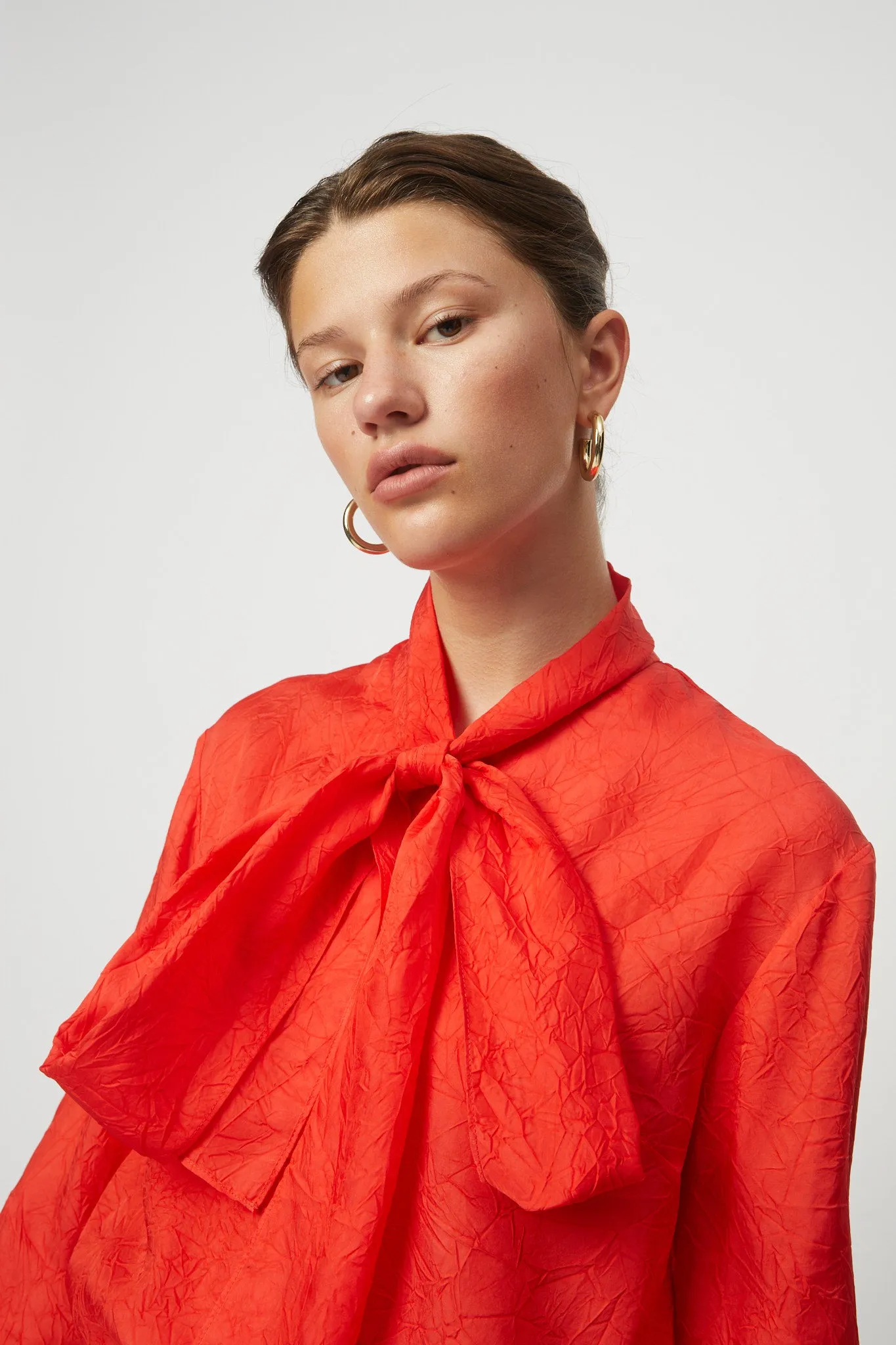 Scarf Blouse in Crinkled Cupro sold by Atelier Delphine product image thumbnail 5