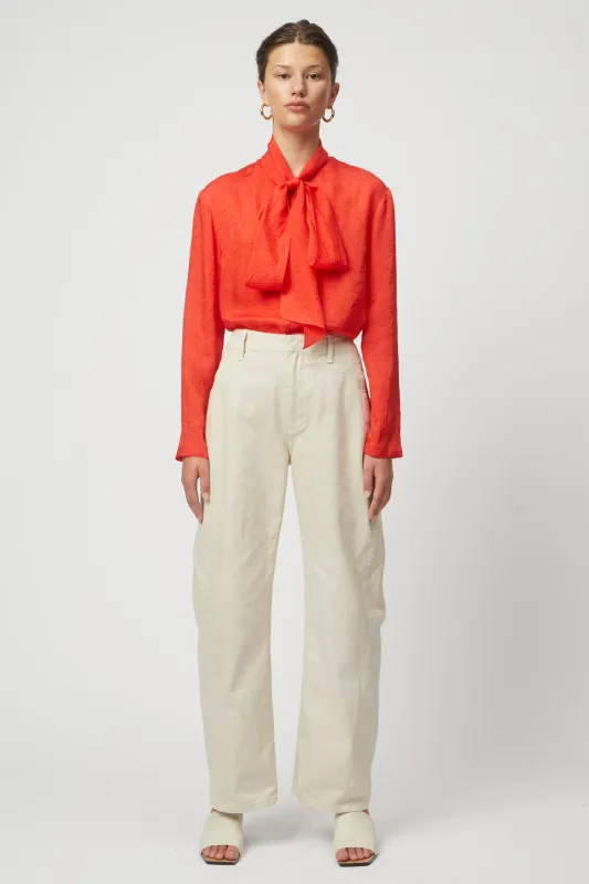 Scarf Blouse in Crinkled Cupro made by Atelier Delphine