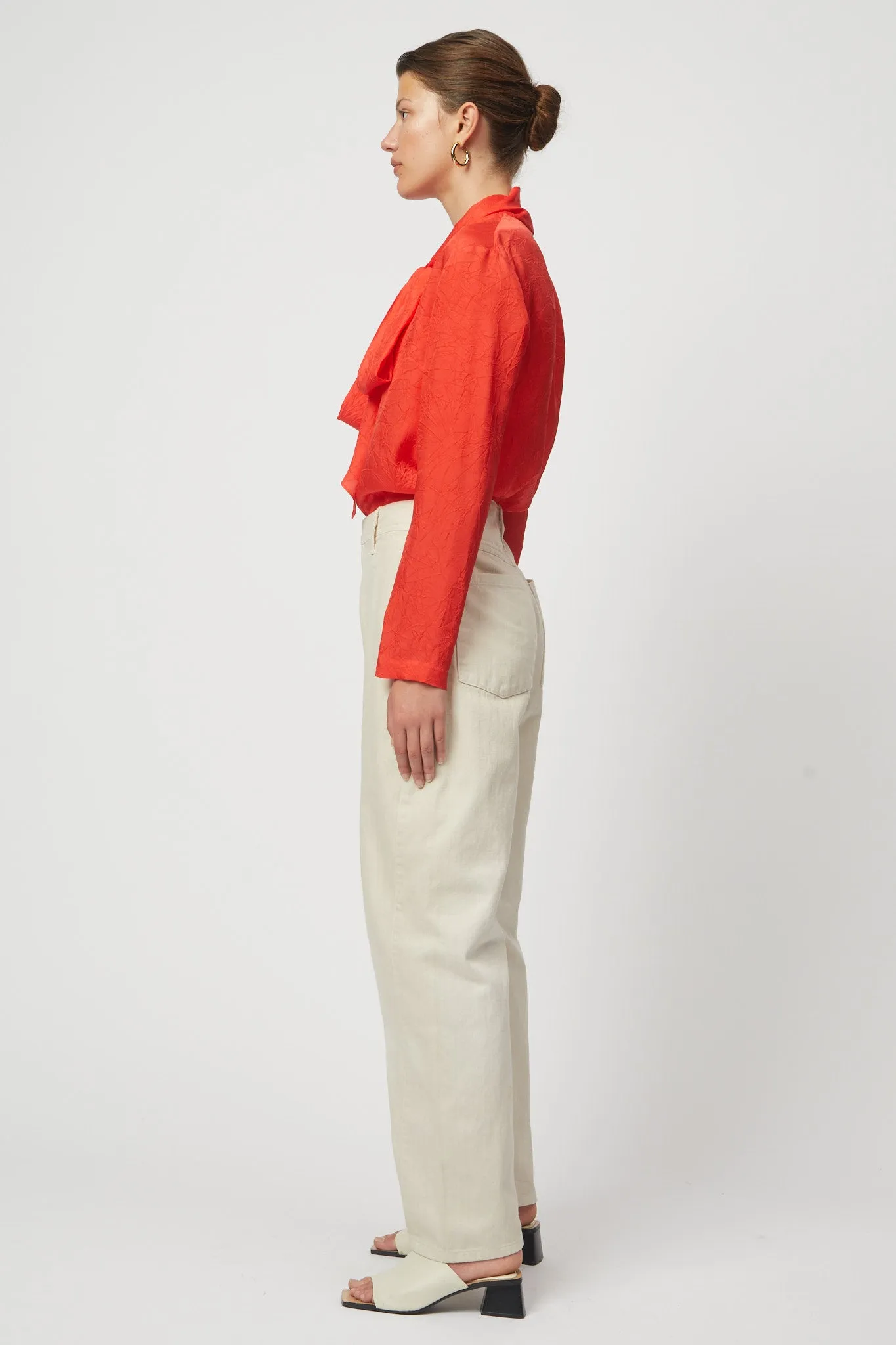 Scarf Blouse in Crinkled Cupro sold by Atelier Delphine product image thumbnail 4