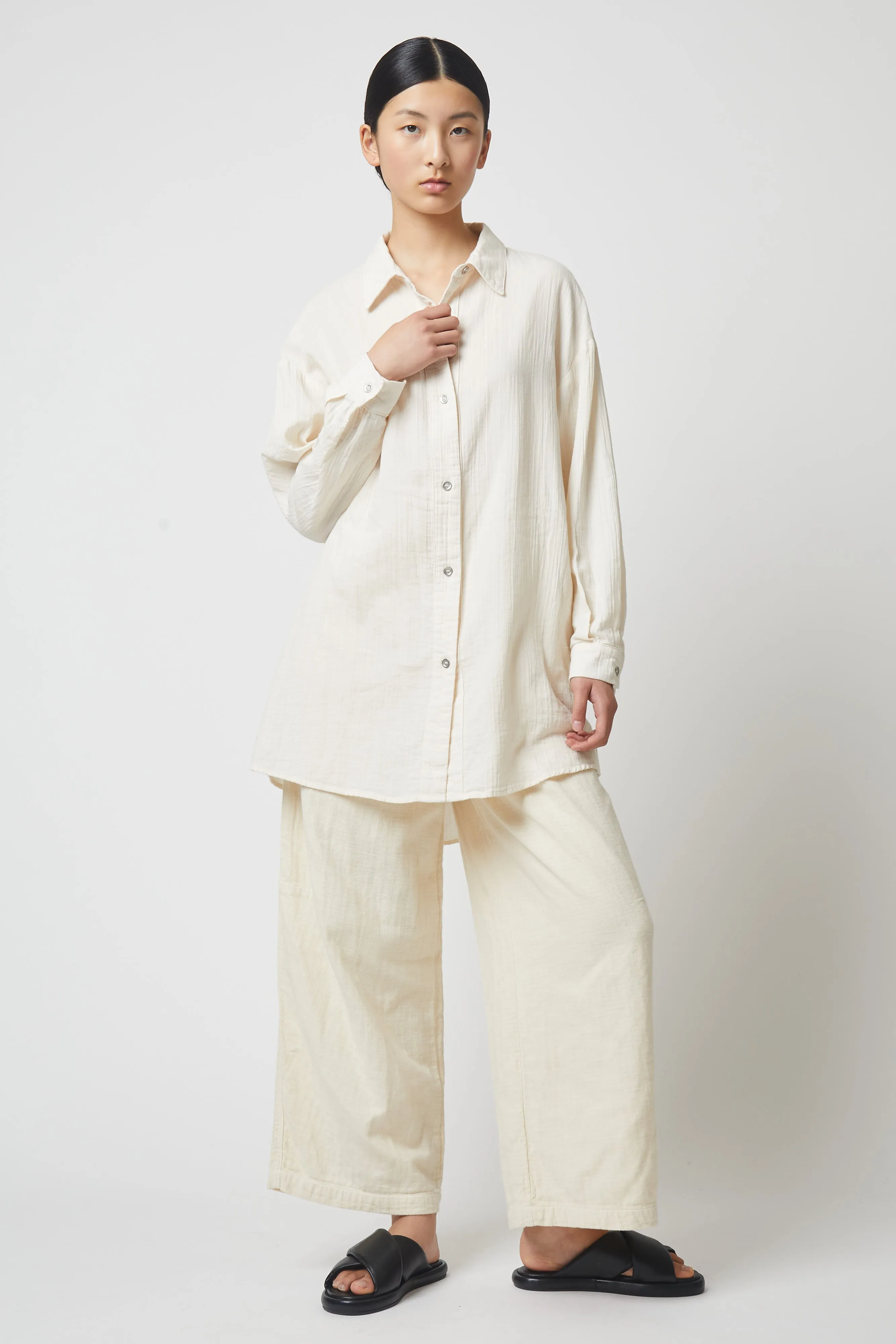 Oversized Overlay in Organic Crinkled Cotton sold by Atelier Delphine