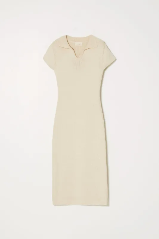 Polo Long Dress Cotton Rib sold by Atelier Delphine