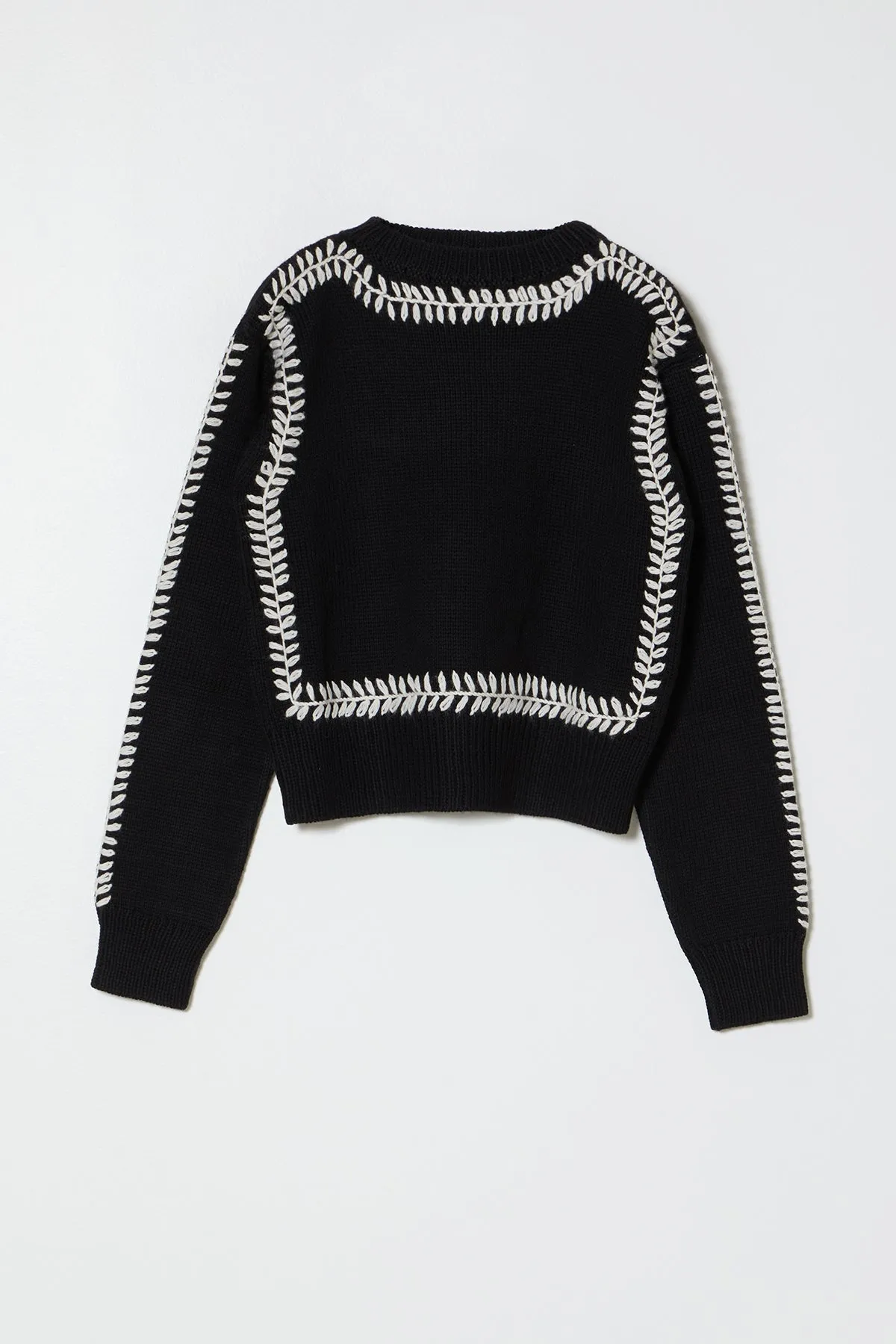 SLOUCHY SWEATER W/ HAND EMBROIDERY sold by Atelier Delphine product image thumbnail 2