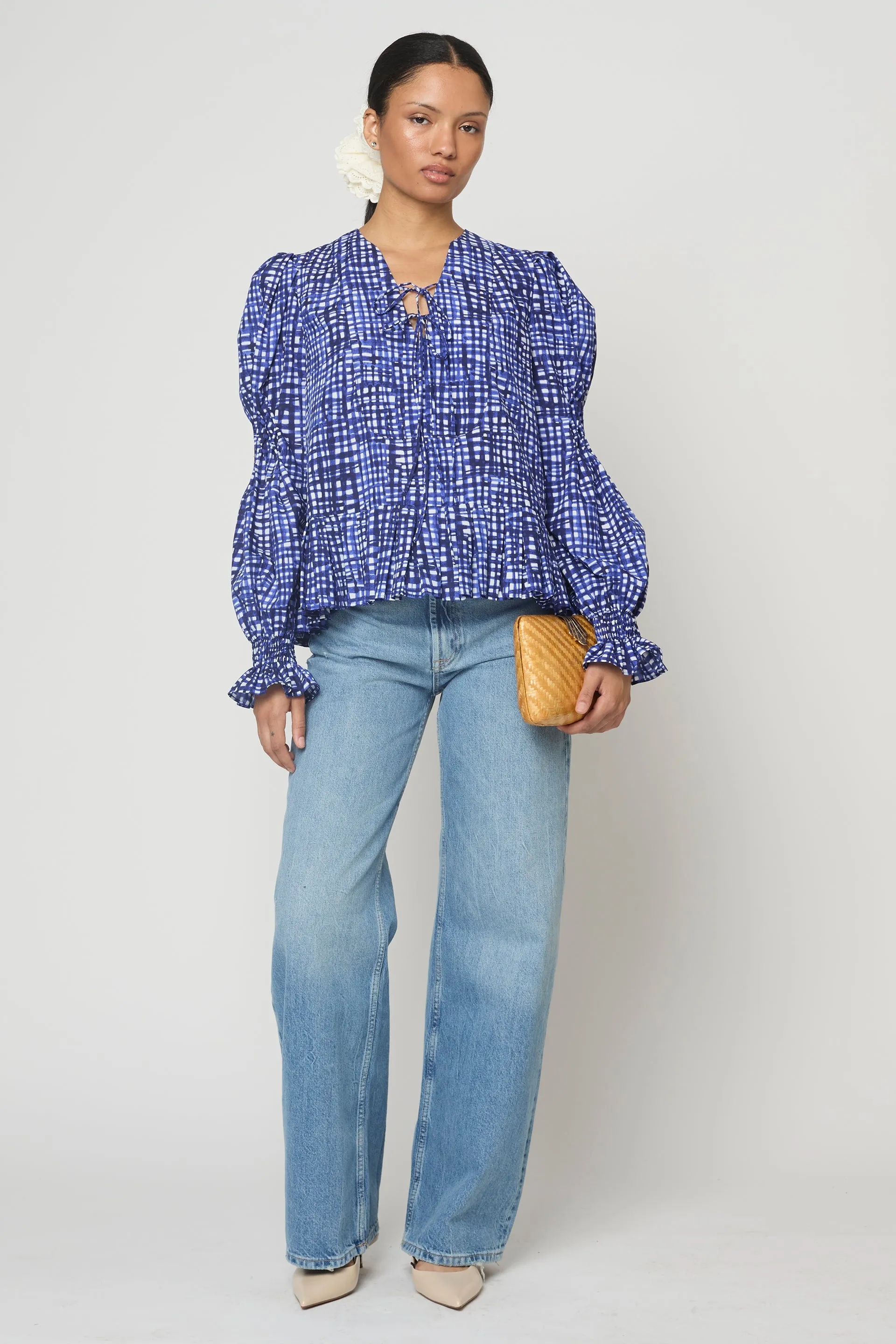 Matilda Blouse in Watercolor Picnic sold by Atelier Delphine product image thumbnail 2