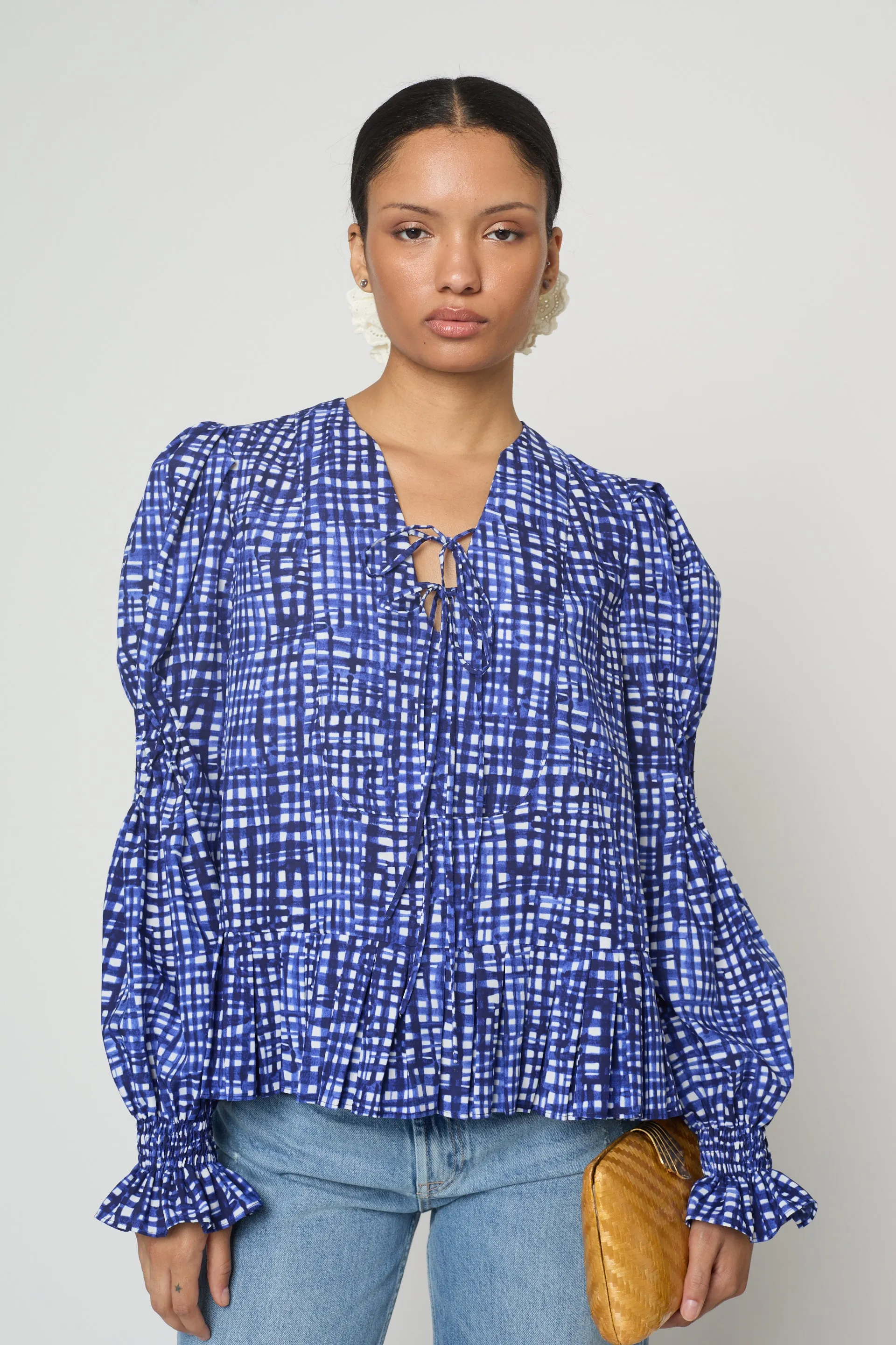 Matilda Blouse in Watercolor Picnic sold by Atelier Delphine product image thumbnail 3