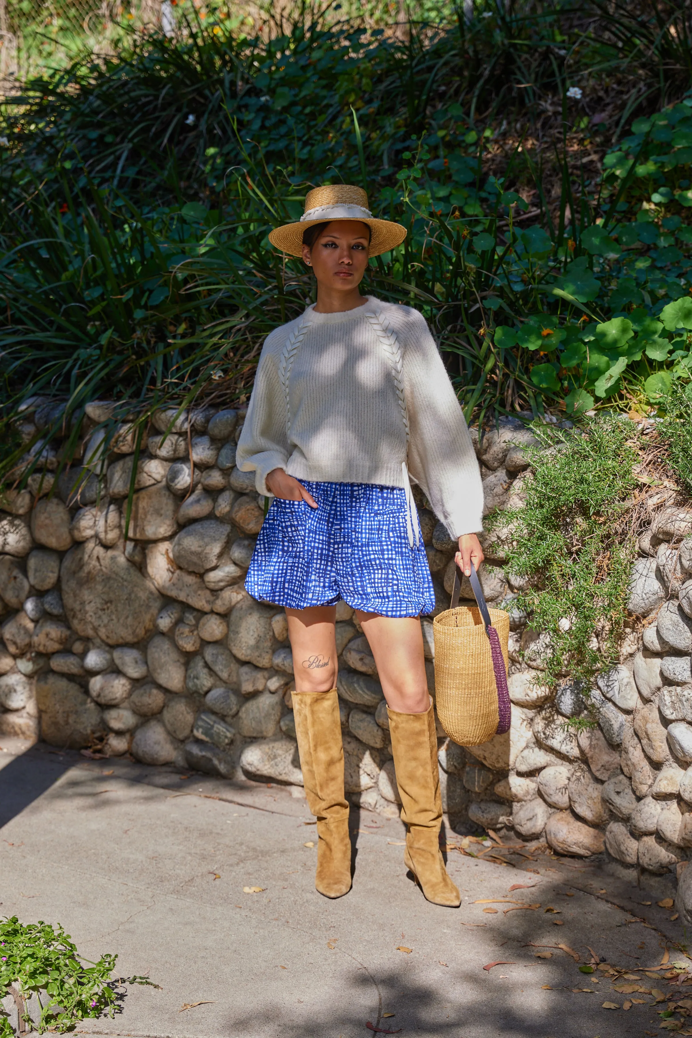 Balloon Sleeve Sweater with Braids in Supreme Alpaca sold by Atelier Delphine product image thumbnail 2