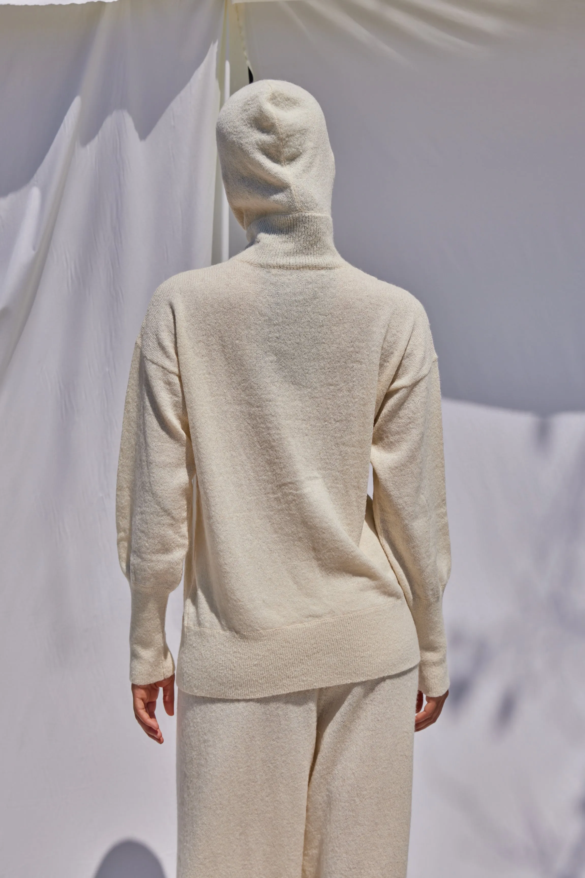 Lightweight Balaclava Cardigan in Soft Alpaca sold by Atelier Delphine product image thumbnail 4