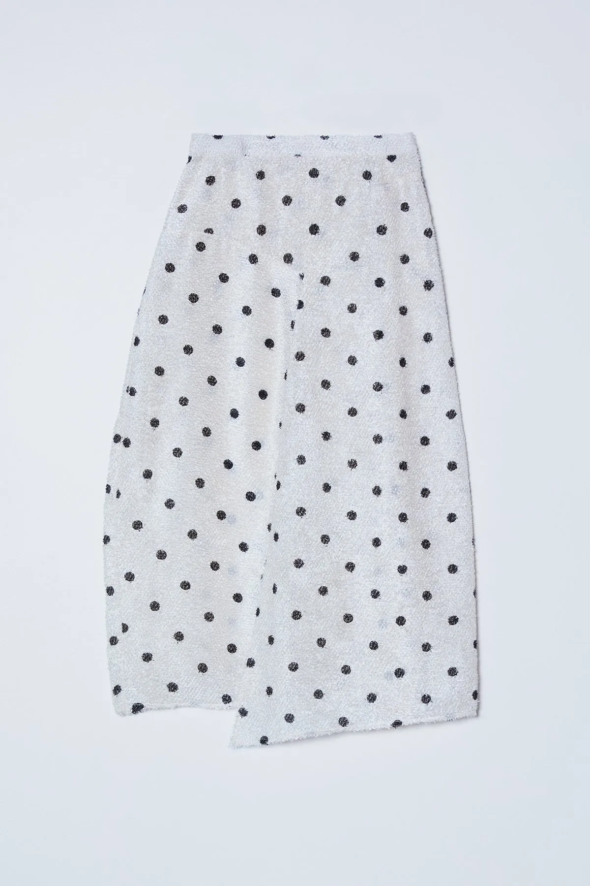 Mila Skirt in Sheer Fuzzy Polkadots sold by Atelier Delphine