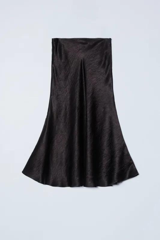 Mireille Skirt in Crinkled Satin sold by Atelier Delphine