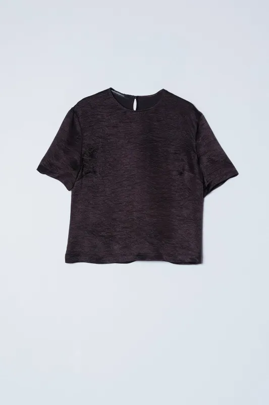 Crop Top in Crinkled Satin sold by Atelier Delphine