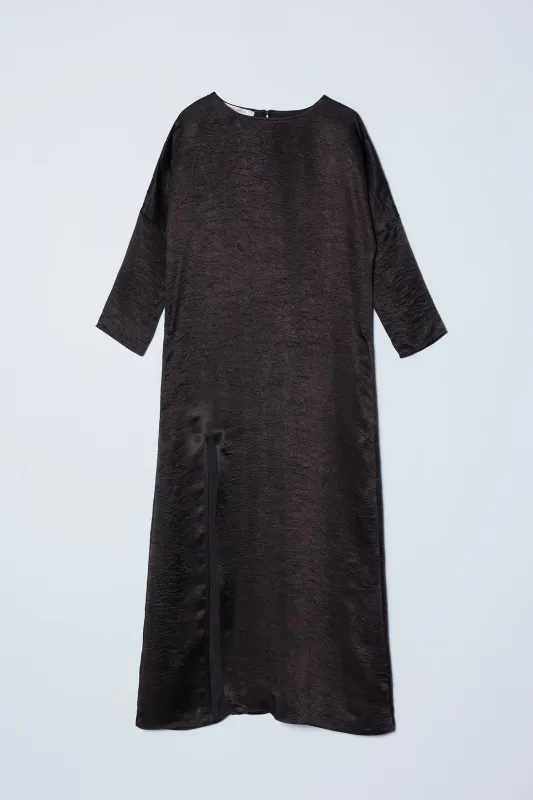 Kara Shirt Dress in Crinkled Satin made by Atelier Delphine