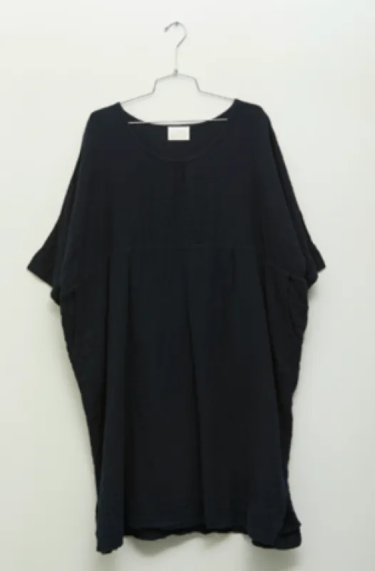 Ella Dress in Dark Navy made by Atelier Delphine